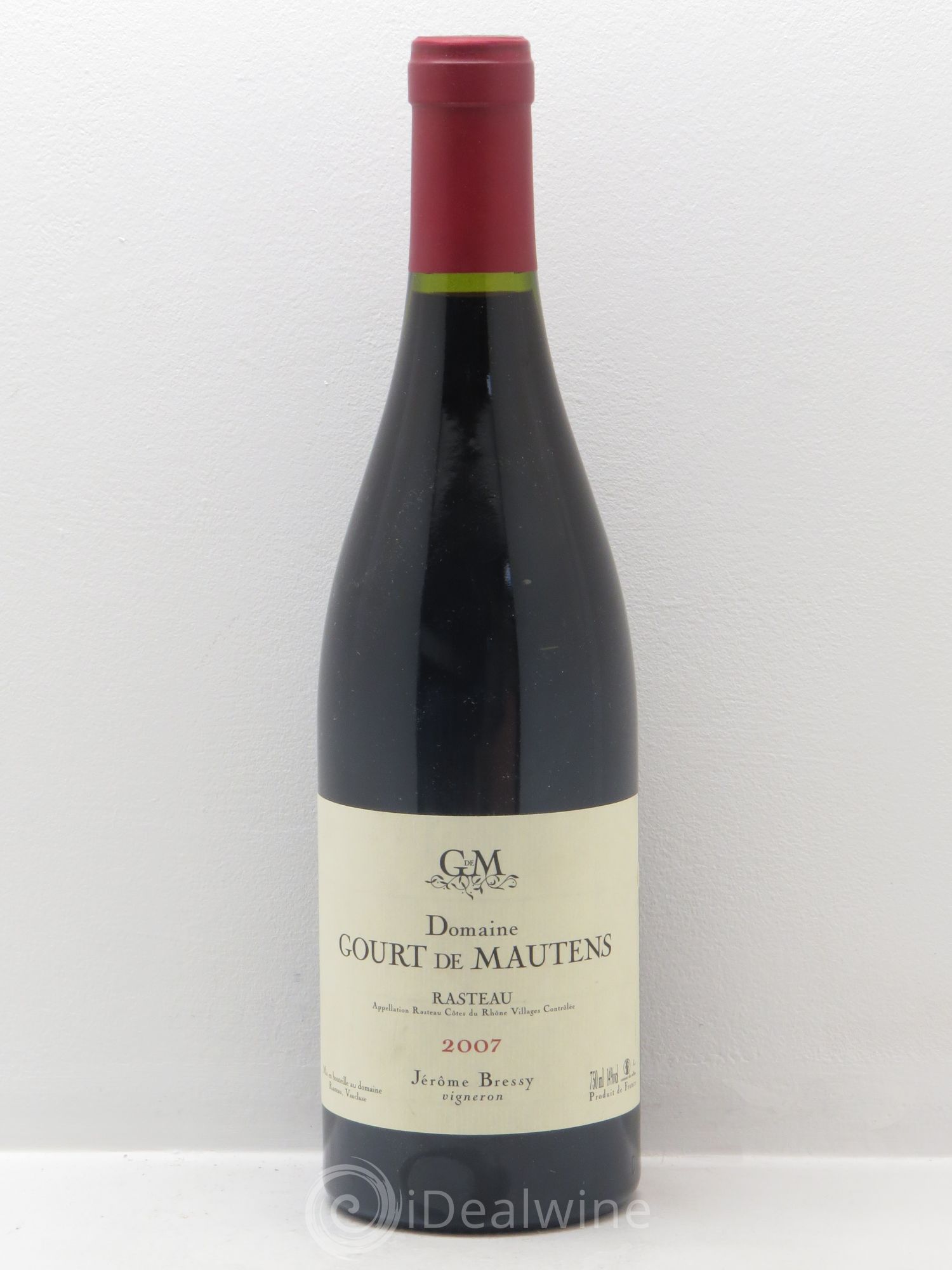Rasteau Domaine Gourt de Mautens - Jérôme Bressy 2007 - Lot de 1 bouteille - 0