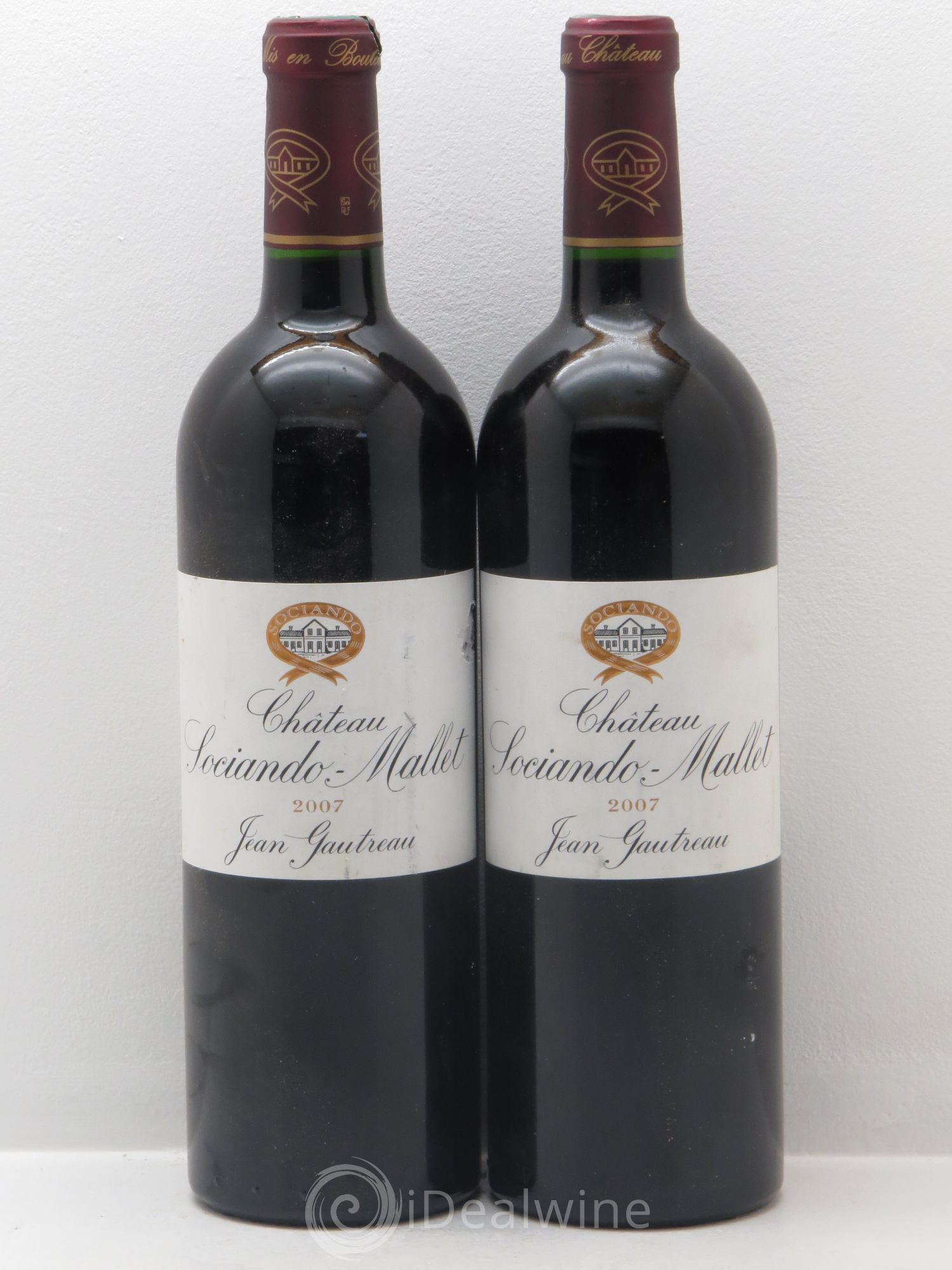 Château Sociando Mallet 2007 - Lot de 2 bouteilles - 0