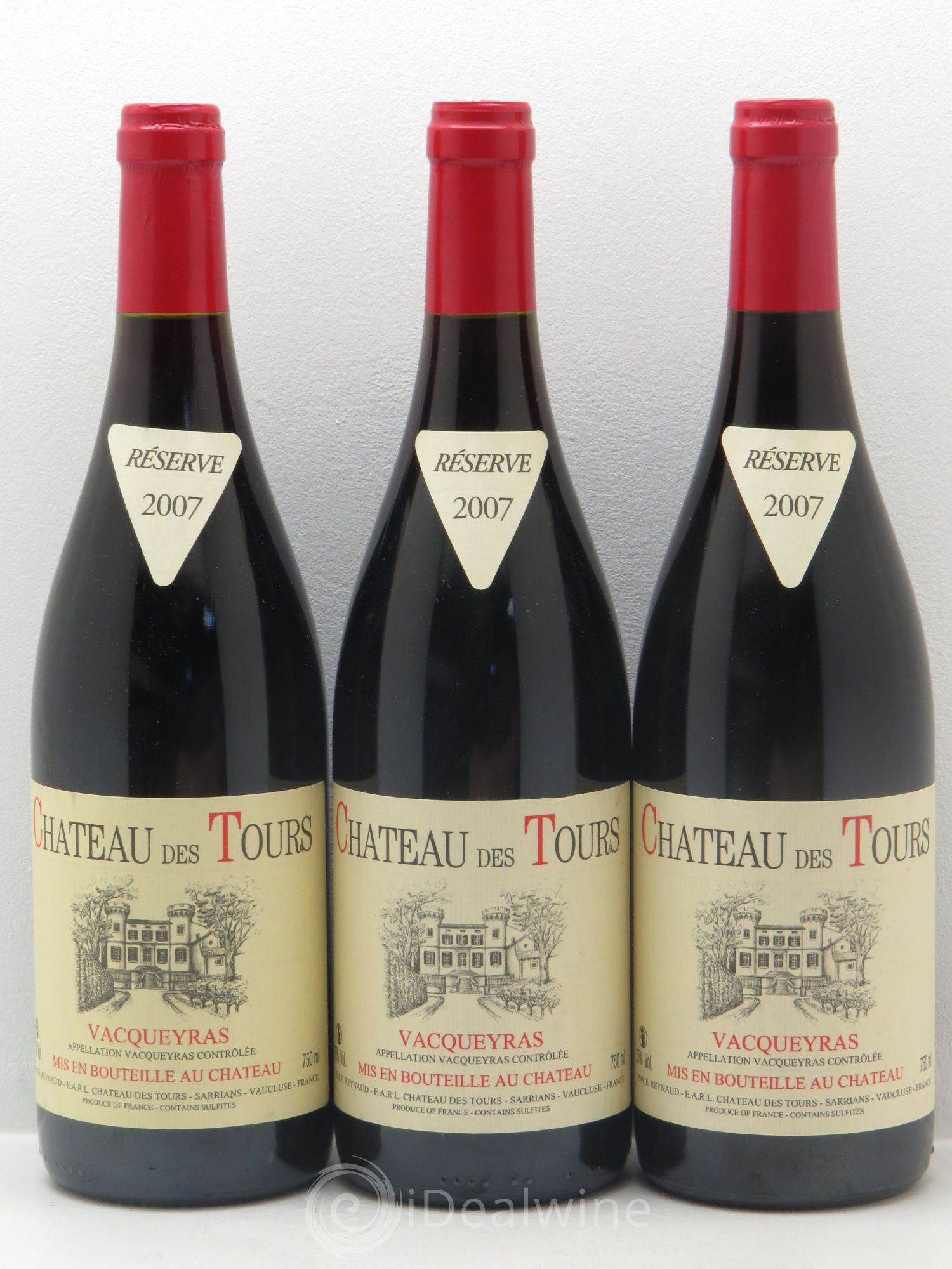 Vacqueyras Château des Tours 2007 - Posten von 3 Flaschen - 0