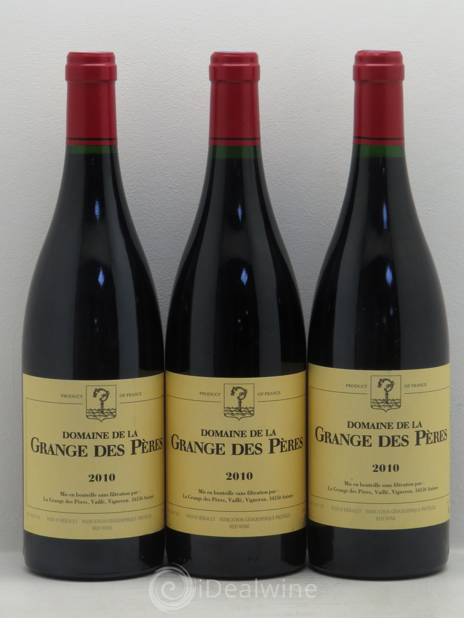 Pays d'Hérault Grange des Pères Laurent Vaillé 2010 - Lot de 3 bouteilles - 0