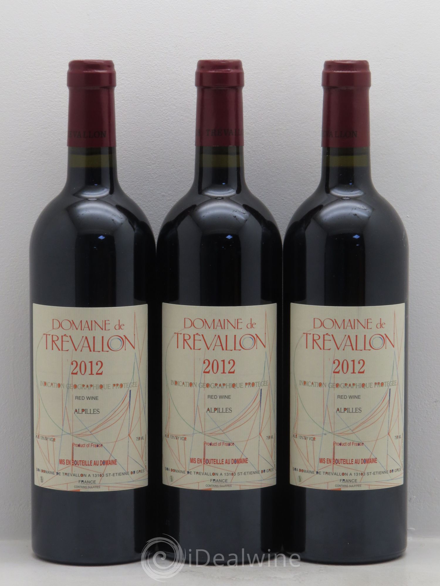 VDP Bouches du Rhône Trévallon (Domaine de) Eloi Dürrbach 2012 - Lot de 3 bouteilles - 0