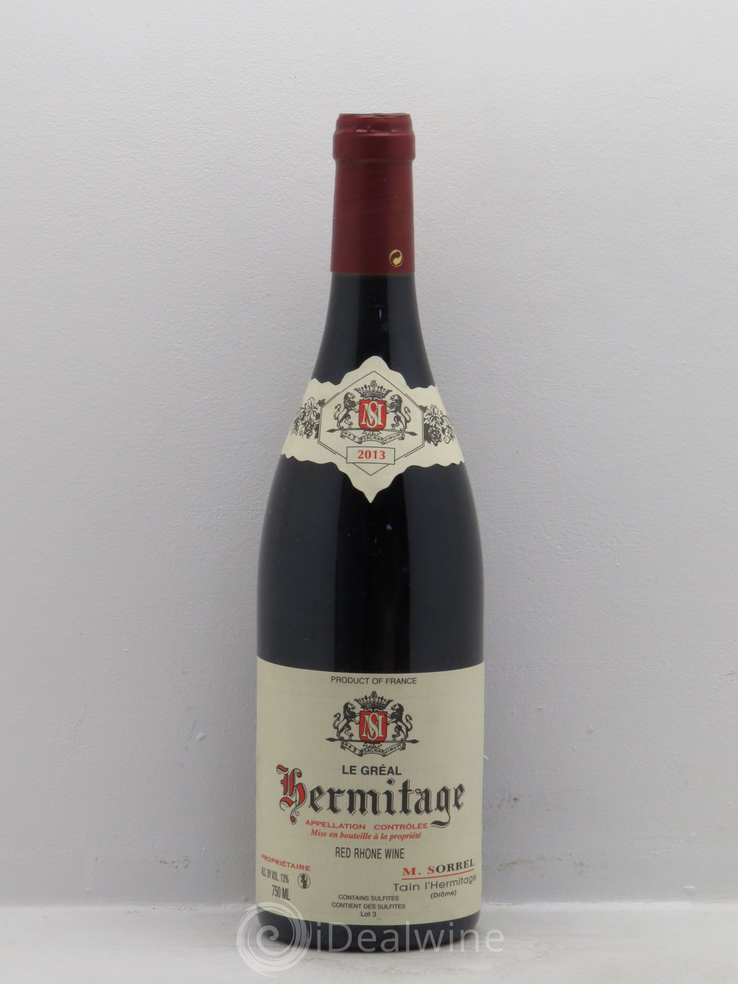 Hermitage Le Gréal Marc Sorrel 2013 - Lot de 1 bouteille - 0