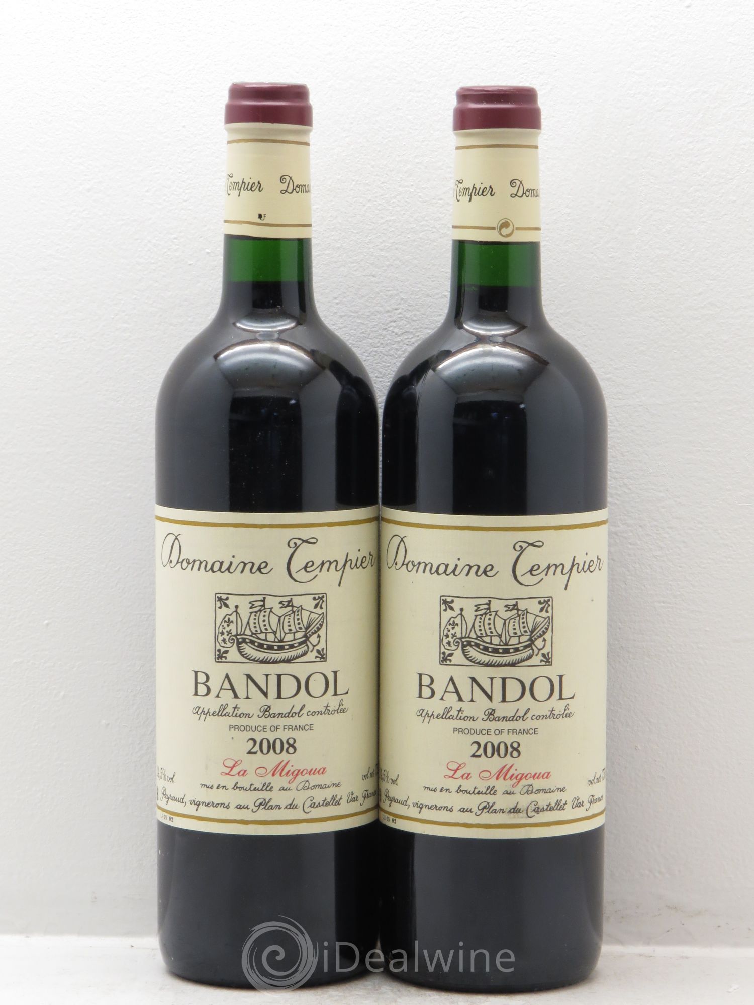 Bandol Domaine Tempier Cuvée La Migoua Famille Peyraud 2008 - Lot de 2 bouteilles - 0