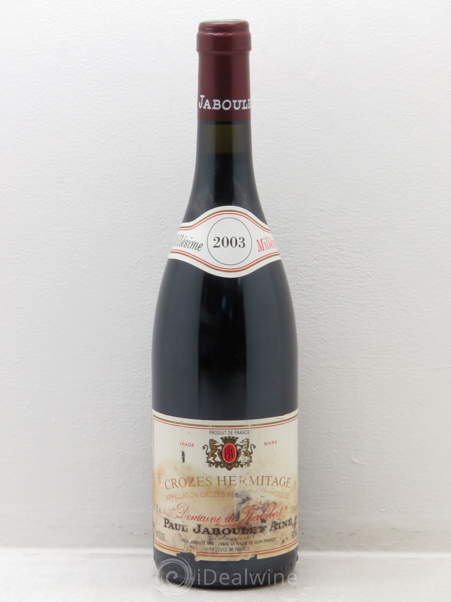 Crozes-Hermitage Domaine de Thalabert Paul Jaboulet Ainé 2003 - Lot de 1 bouteille - 0