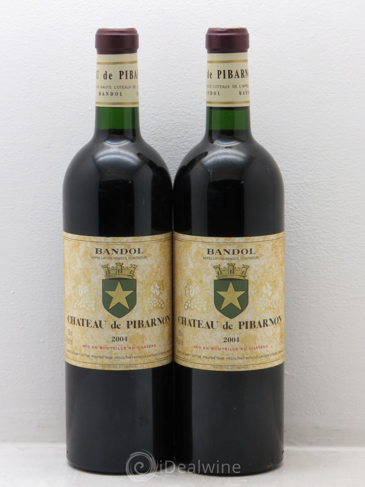 Bandol Château de Pibarnon Comte de Saint-Victor 2004 - Lot de 2 bouteilles - 0