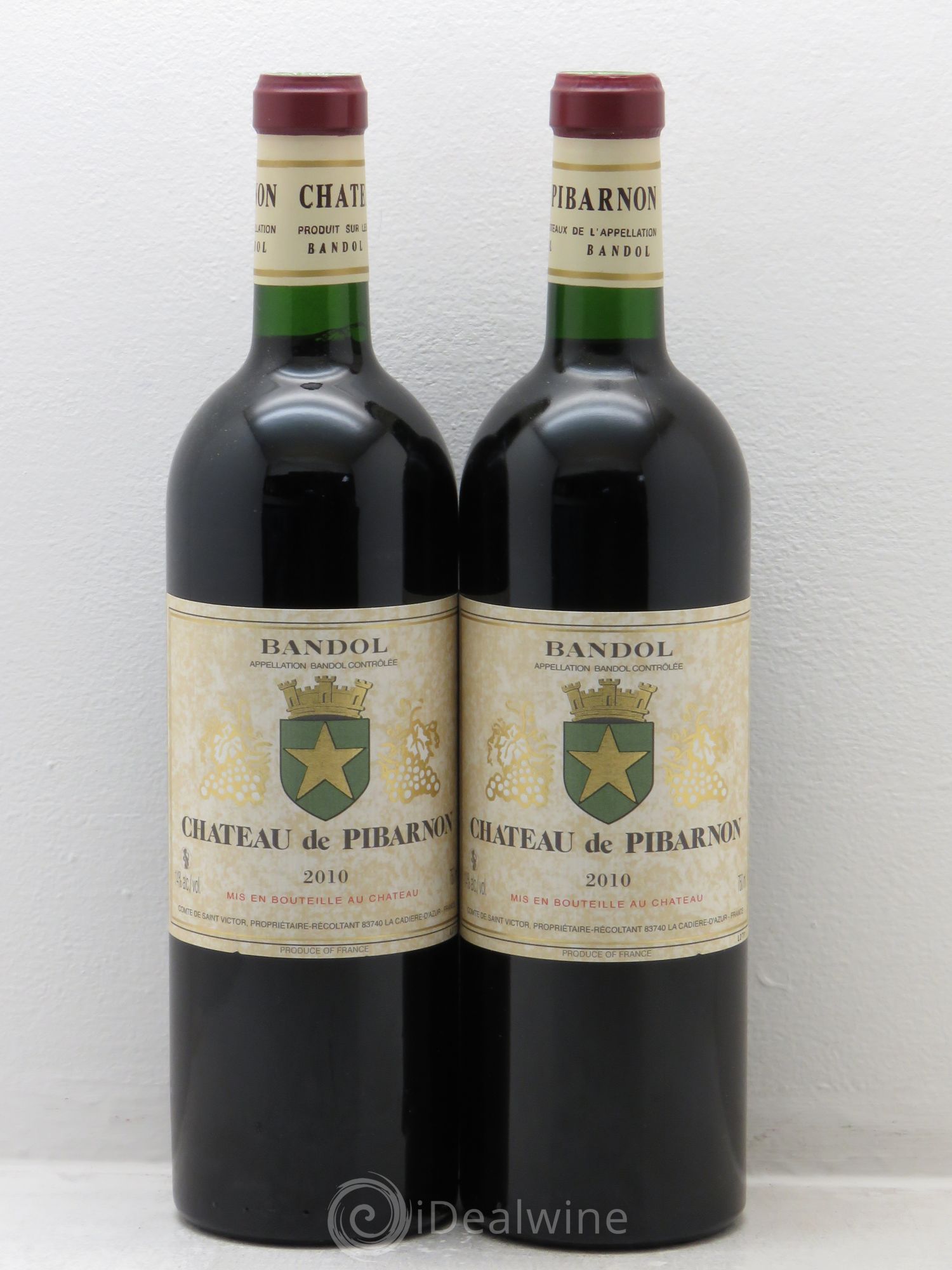 Bandol Château de Pibarnon Comte de Saint-Victor 2010 - Lot de 2 bouteilles - 0
