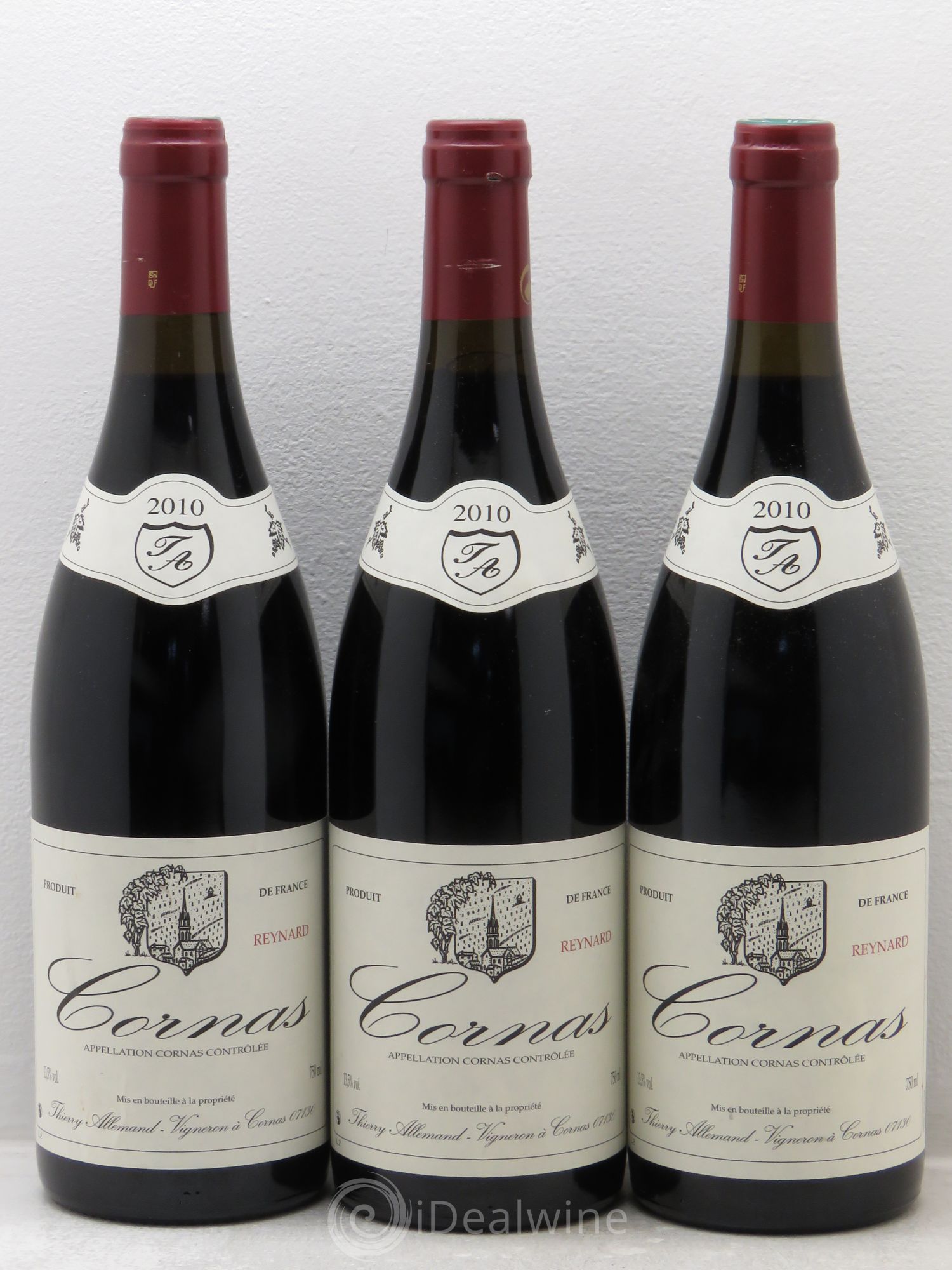 Cornas Reynard Thierry Allemand 2010 - Lot de 3 bouteilles - 0