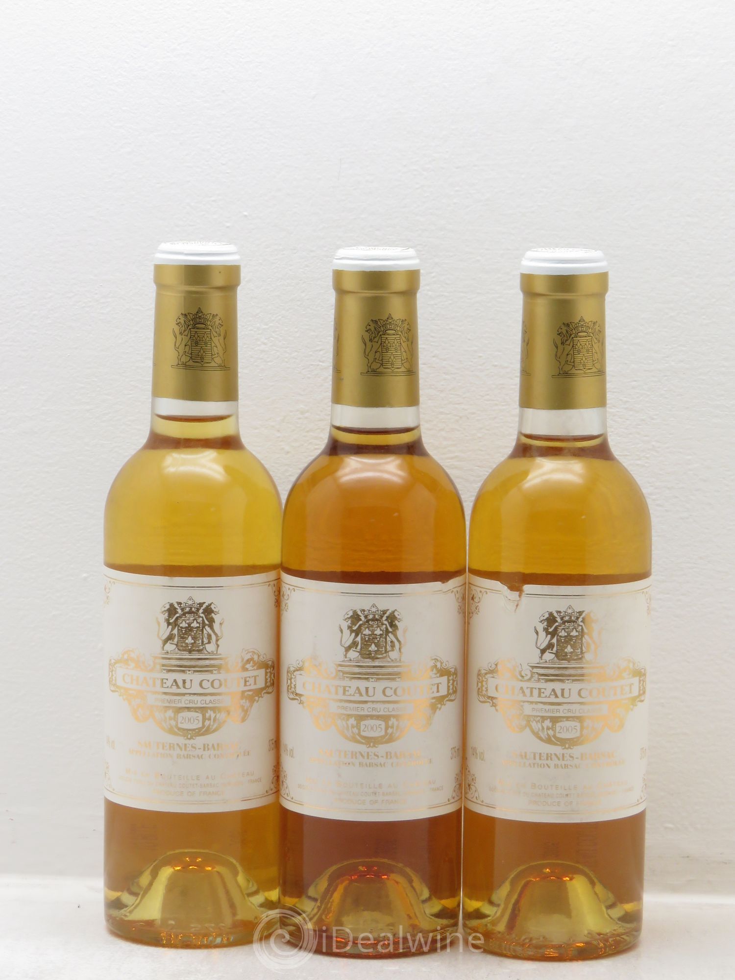 Château Coutet 1er Grand Cru Classé 2005 - Posten von 3 Demi-Flaschen - 0