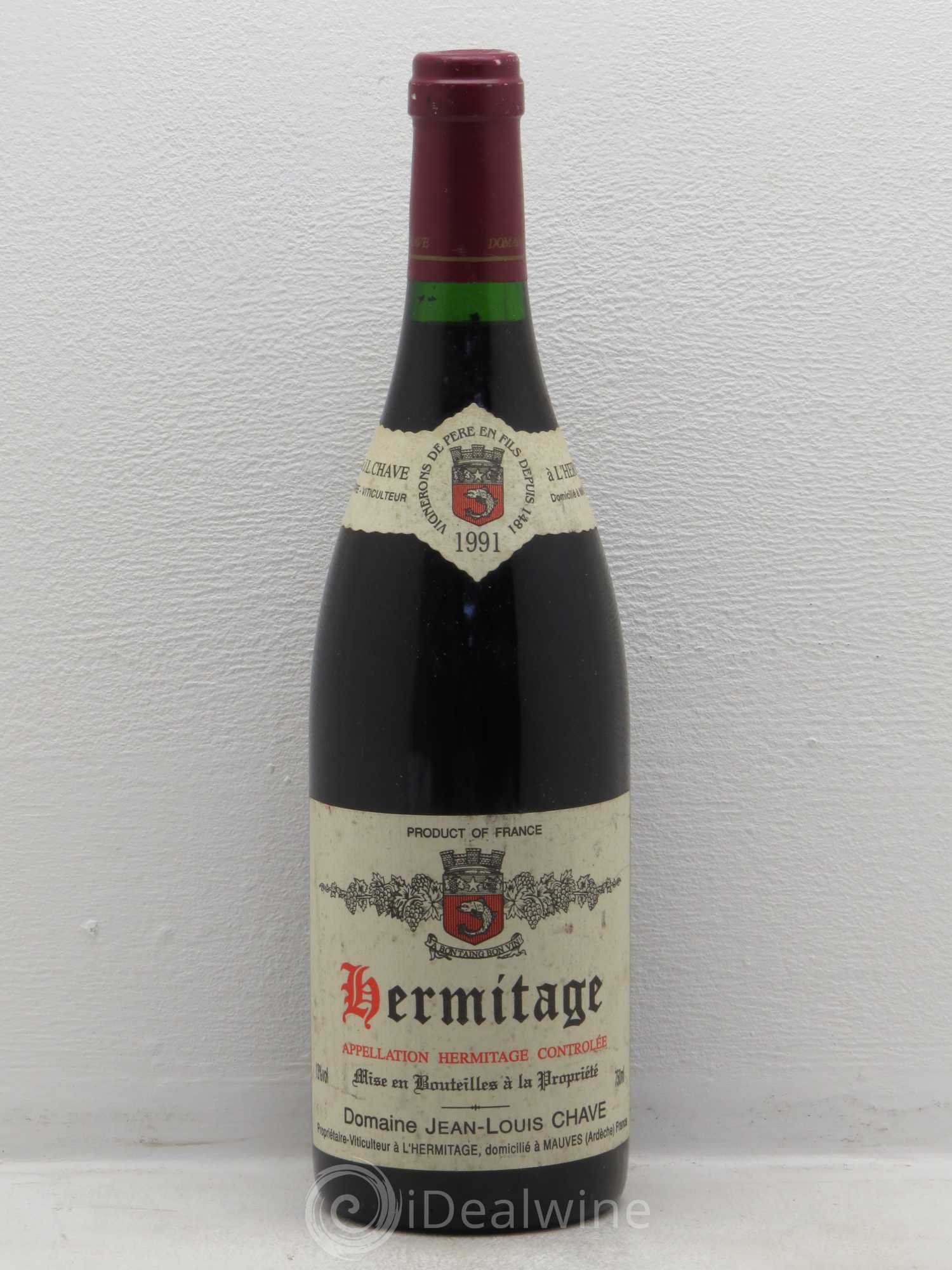 Hermitage Jean-Louis Chave 1991 - Lot de 1 bouteille - 0