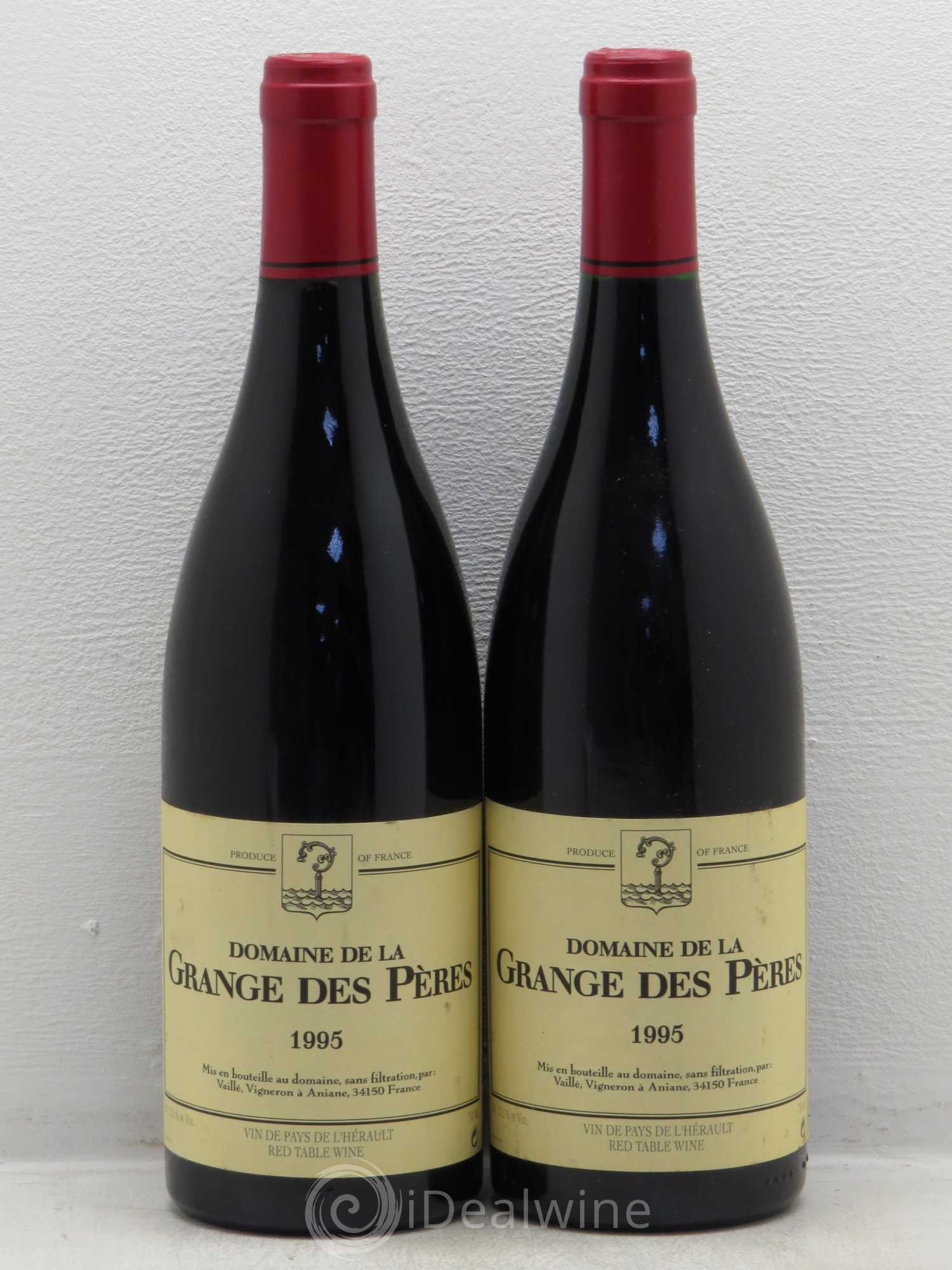 Pays d'Hérault Grange des Pères Laurent Vaillé 1995 - Lot de 2 bouteilles - 0