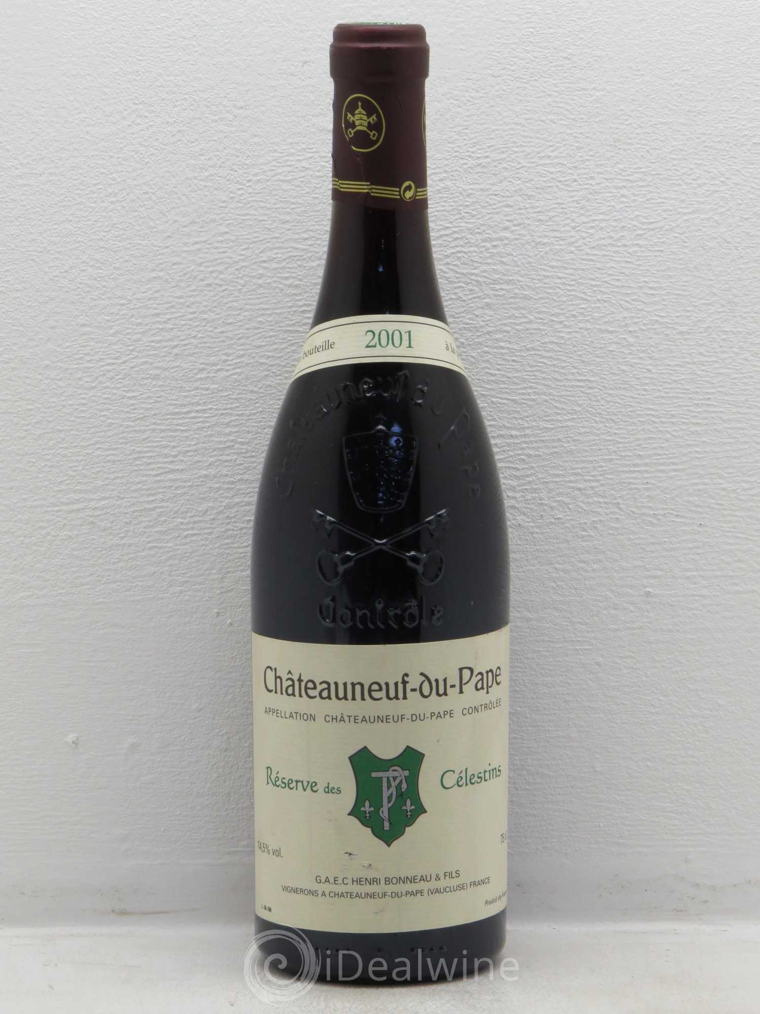 Châteauneuf-du-Pape Réserve des Célestins Henri Bonneau & Fils 2001 - Lot de 1 bouteille - 0