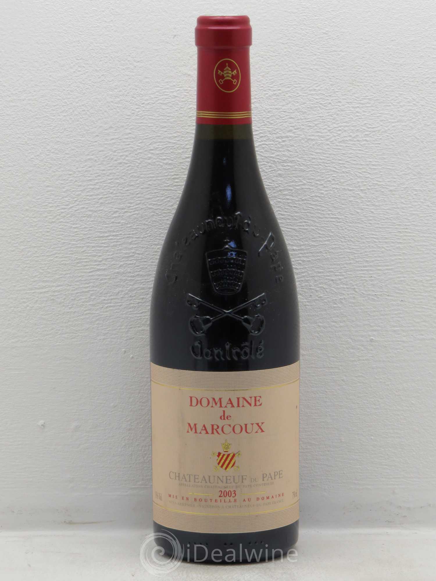 Châteauneuf-du-Pape Marcoux (Domaine de) 2003 - Lot de 1 bouteille - 0