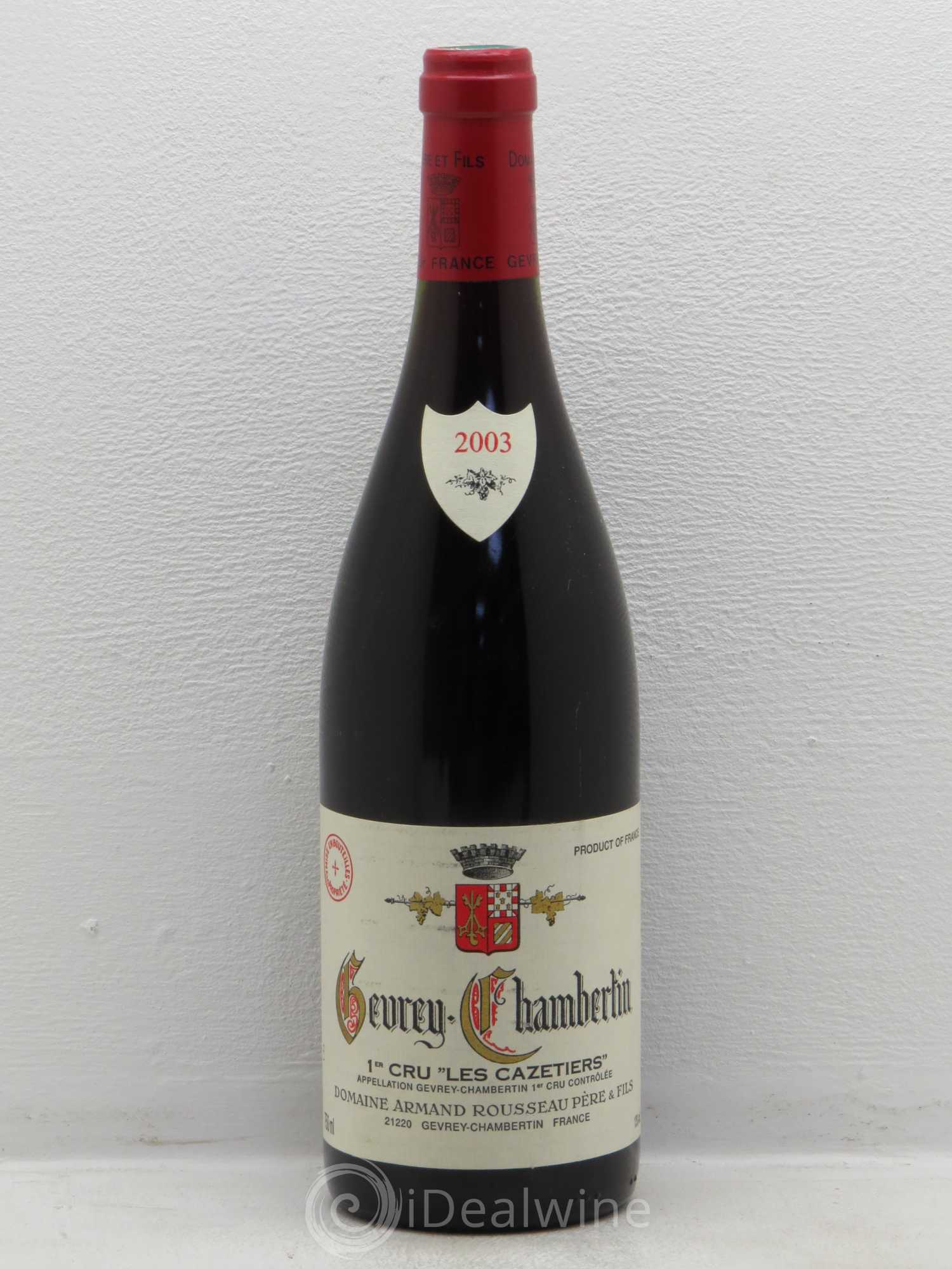 Gevrey-Chambertin 1er Cru Les Cazetiers Armand Rousseau (Domaine) 2003 - Lot de 1 bouteille - 0