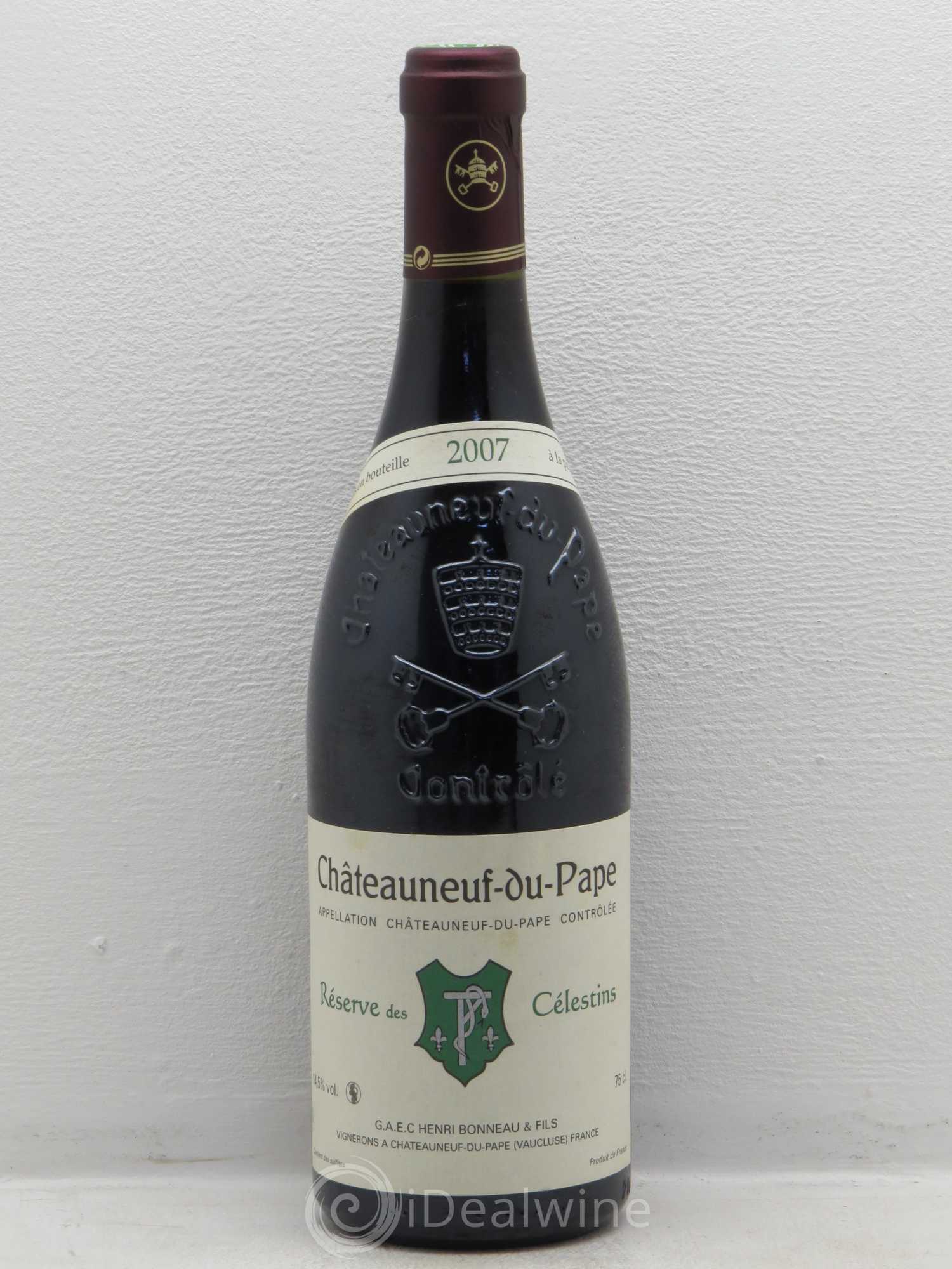 Châteauneuf-du-Pape Réserve des Célestins Henri Bonneau & Fils 2007 - Lot de 1 bouteille - 0