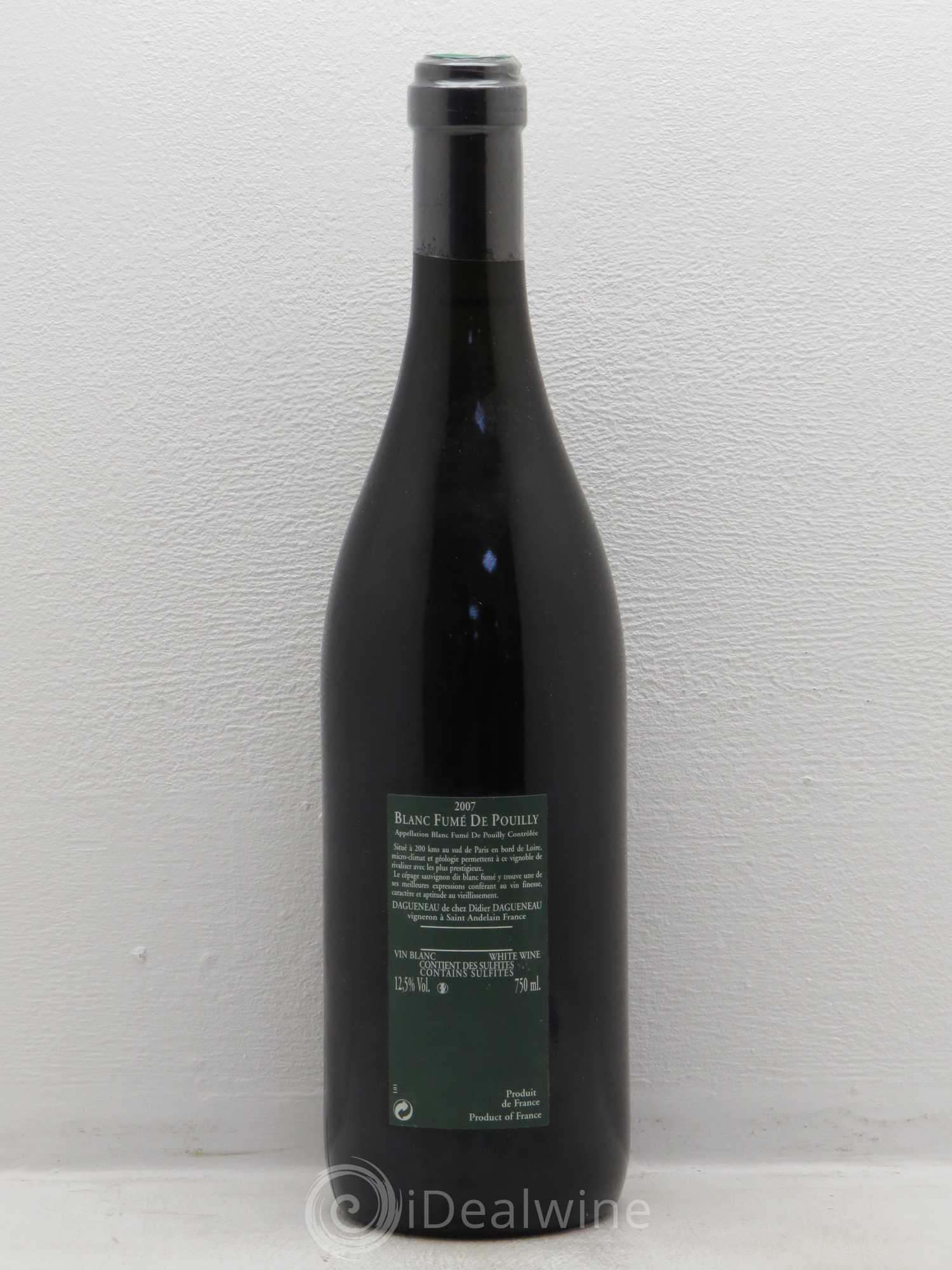 Vin de France (anciennement Pouilly-Fumé) Silex Dagueneau (Domaine Didier - Louis-Benjamin) 2007 - Lot de 1 bouteille - 1