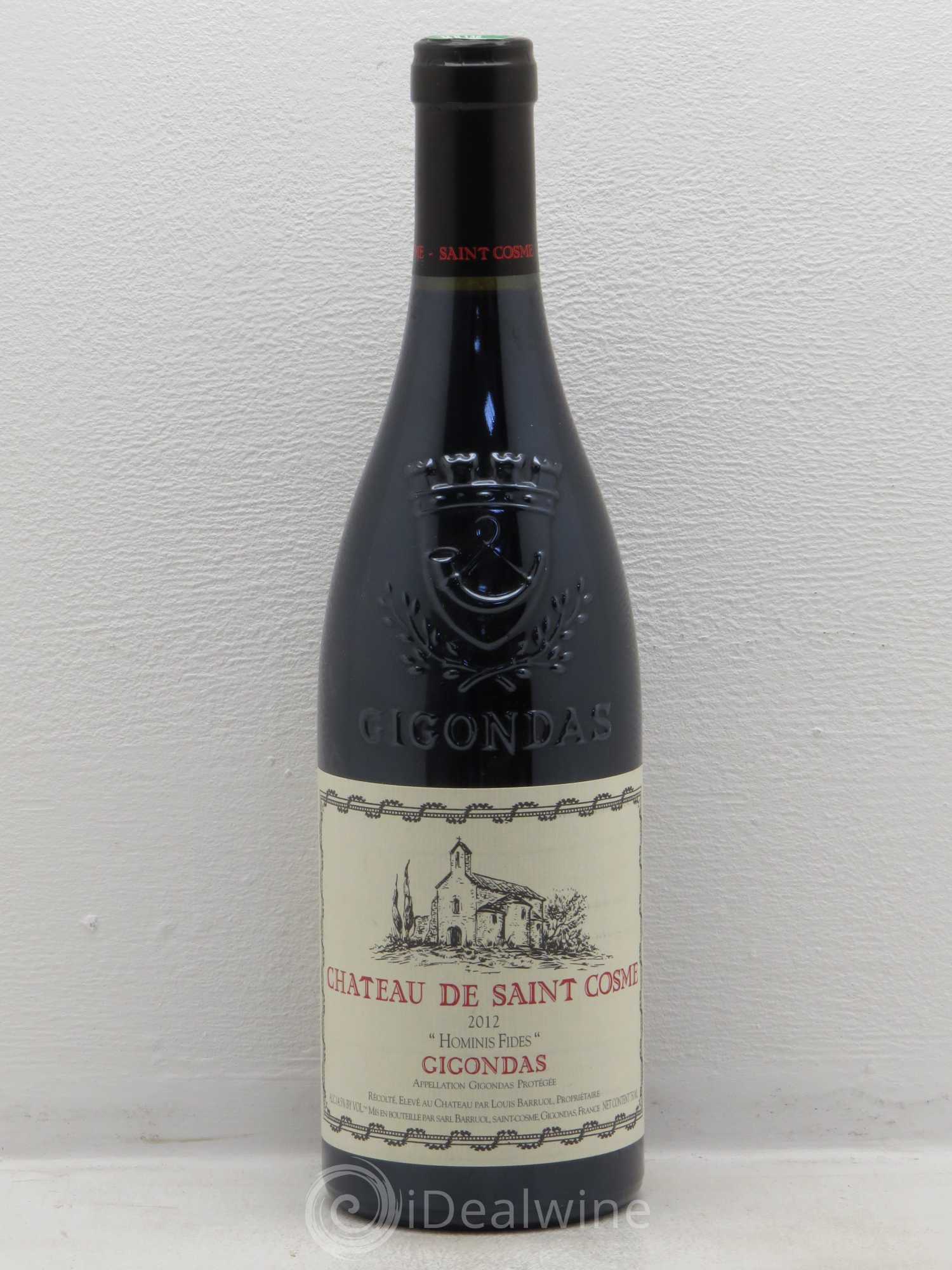 Gigondas Hominis Fides Saint Cosme 2012 - Lot de 1 bouteille - 0