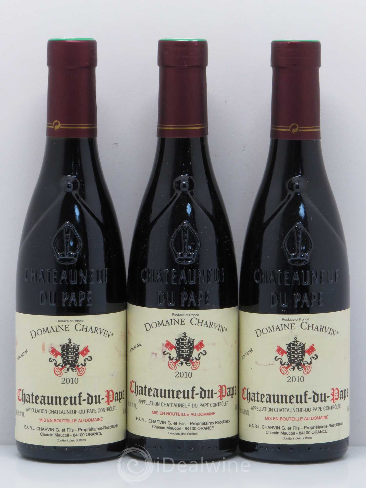 Châteauneuf-du-Pape Charvin (Domaine) 2010 - Lot de 3 demi bouteilles - 0