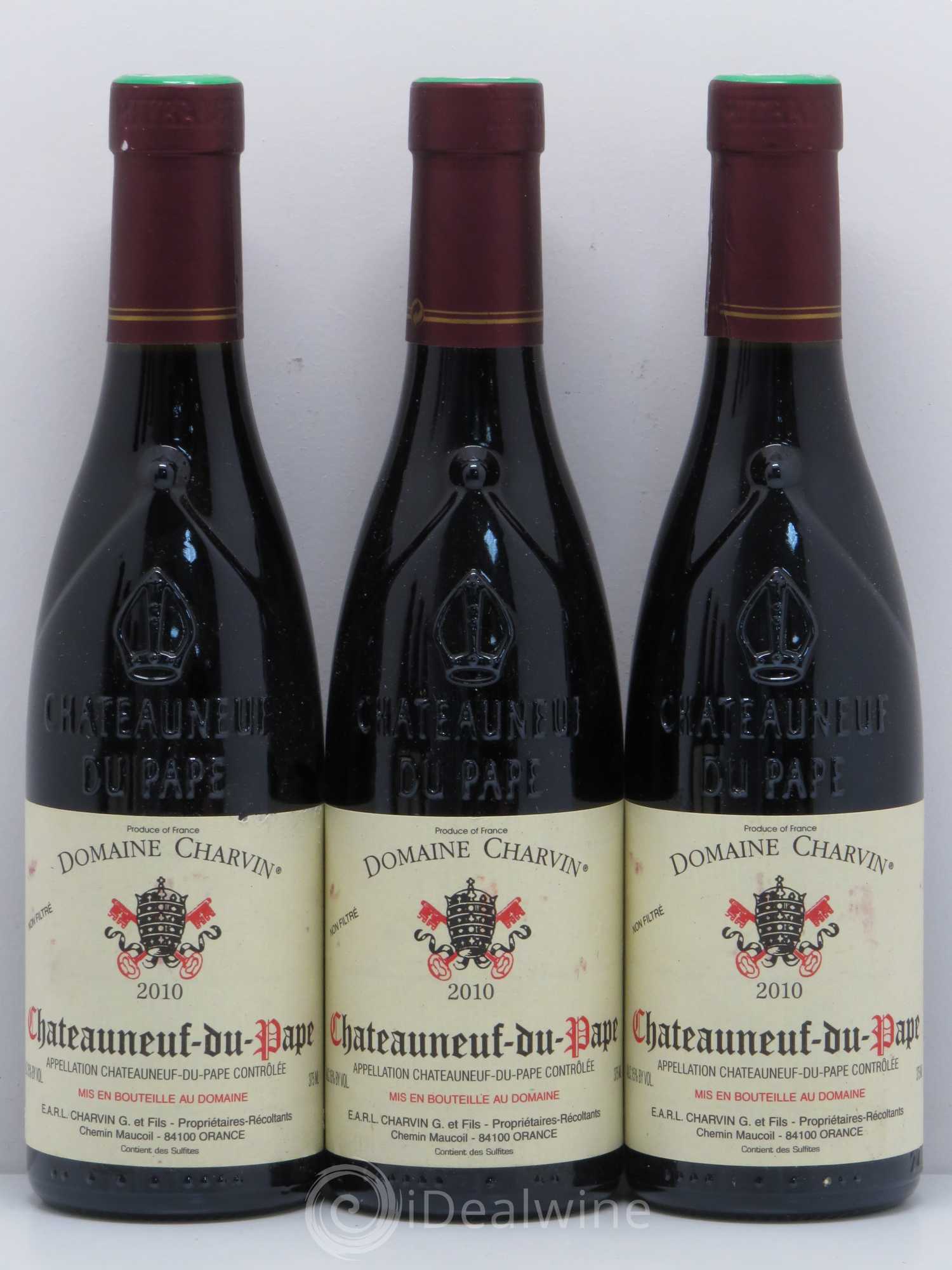 Châteauneuf-du-Pape Charvin (Domaine) 2010 - Lot de 6 demi bouteilles - 1