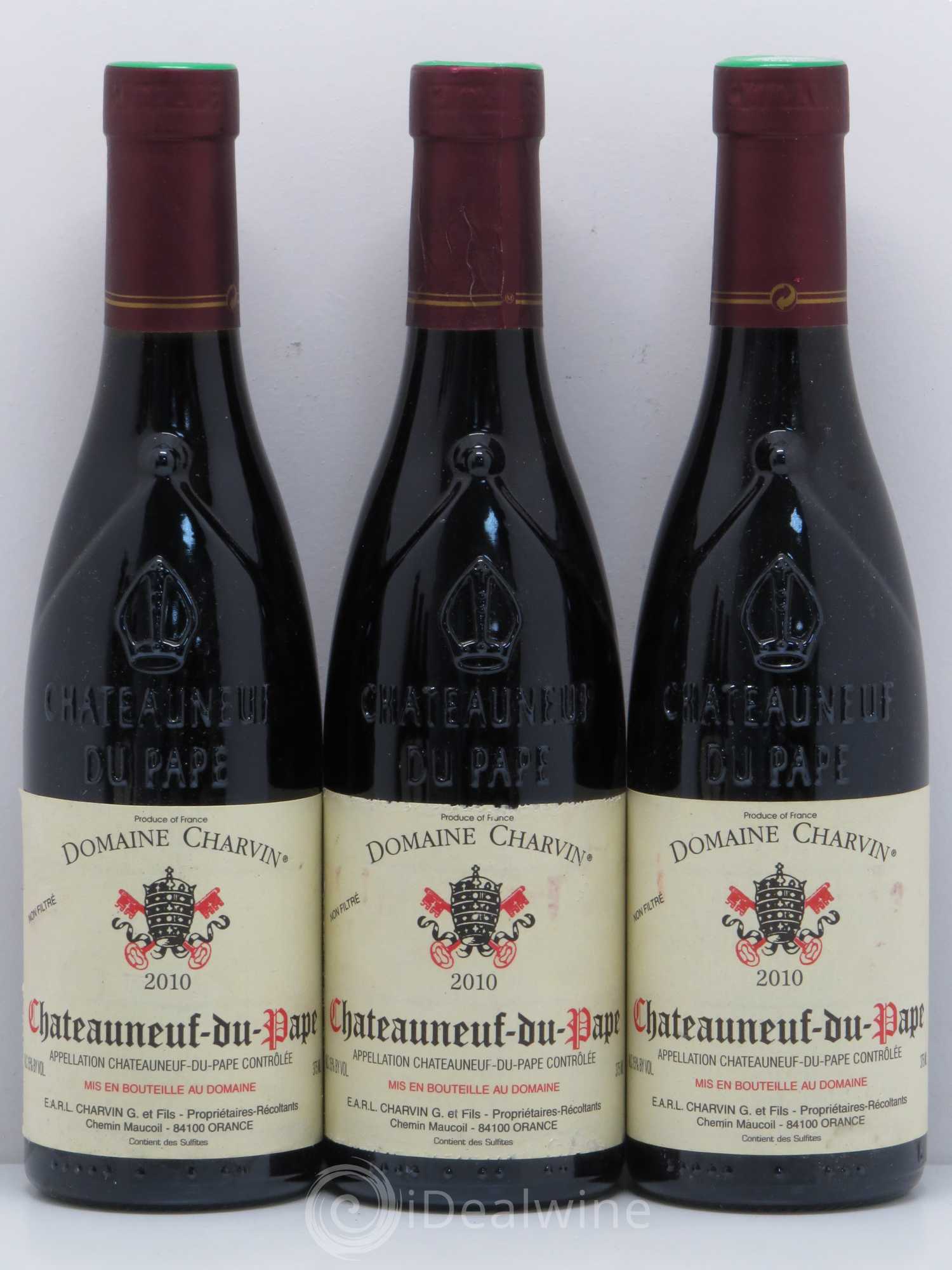 Châteauneuf-du-Pape Charvin (Domaine) 2010 - Lot de 6 demi bouteilles - 1