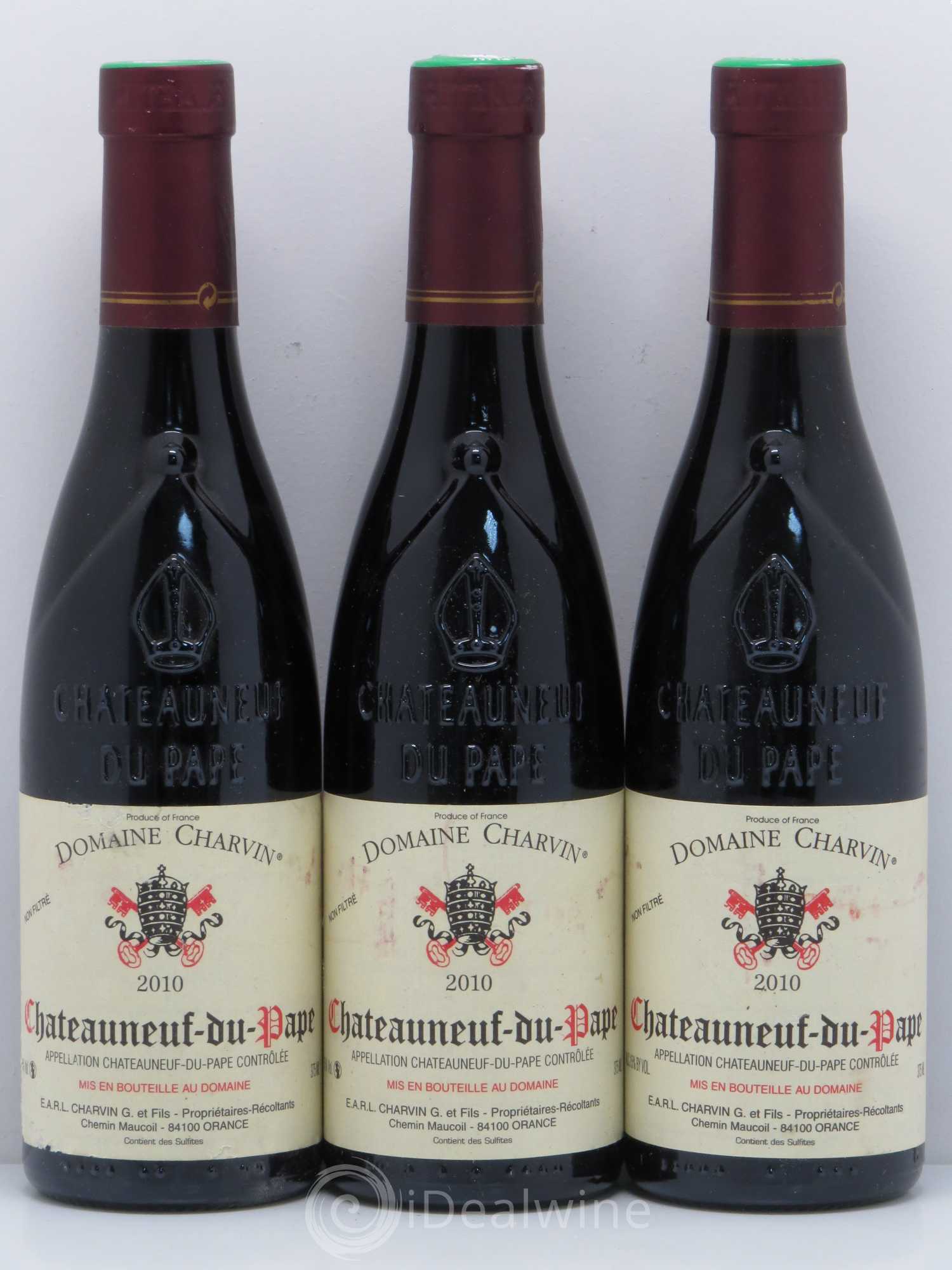 Châteauneuf-du-Pape Charvin (Domaine) 2010 - Lot de 6 demi bouteilles - 2