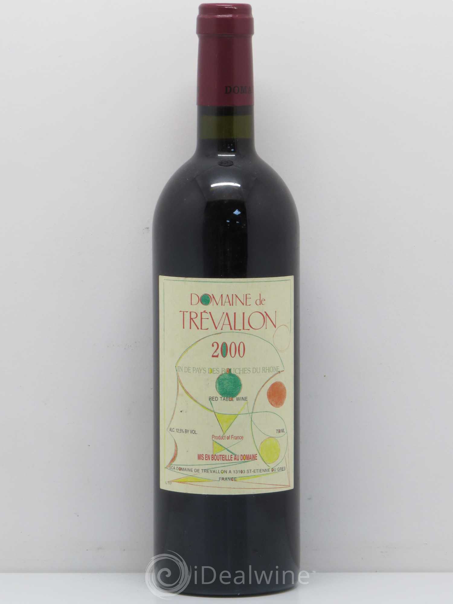 Coteaux d'Aix-en-Provence Trévallon (Domaine de) Eloi Dürrbach 2000 - Lot de 1 bouteille - 0