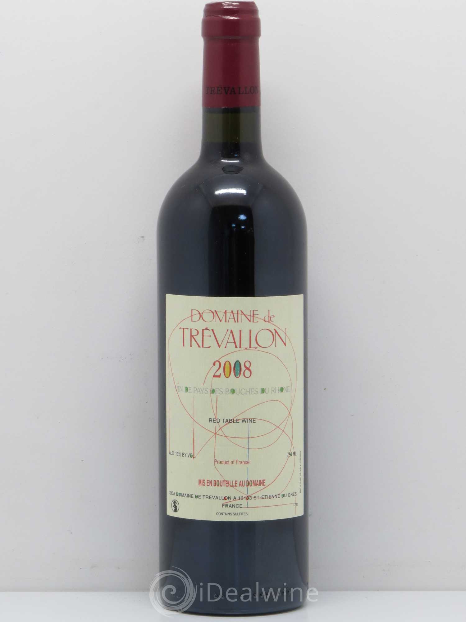 Coteaux d'Aix-en-Provence Trévallon (Domaine de) Eloi Dürrbach 2008 - Lot de 1 bouteille - 0