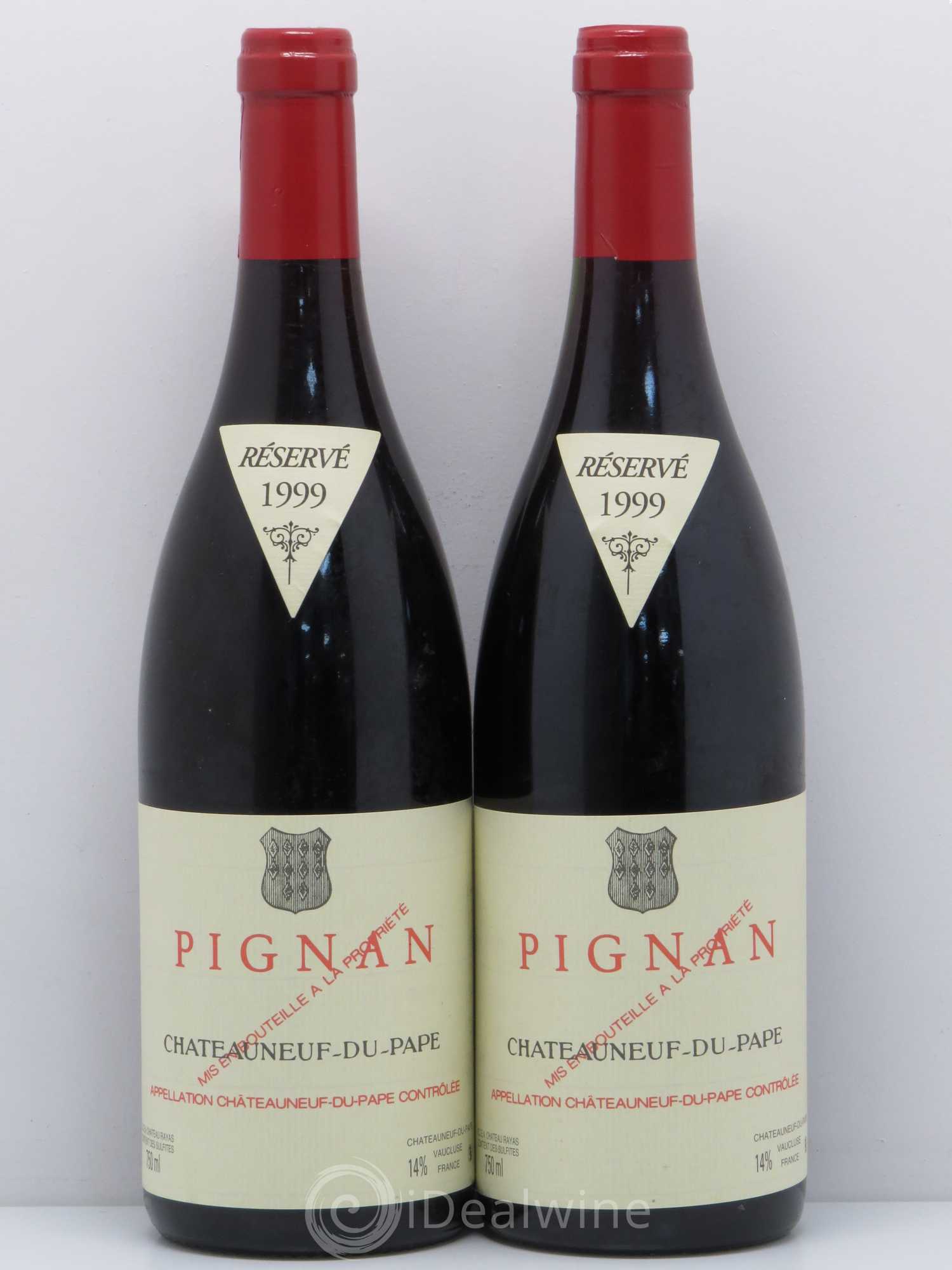Châteauneuf-du-Pape Pignan Emmanuel Reynaud 1999 - Lot de 2 bouteilles - 0