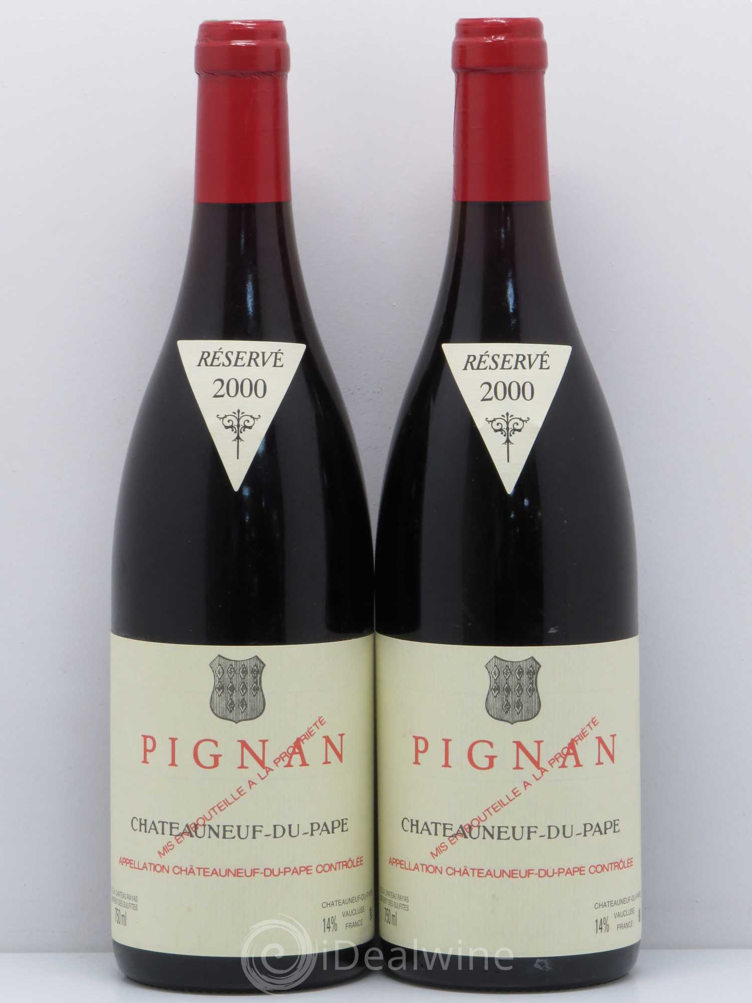 Châteauneuf-du-Pape Pignan Emmanuel Reynaud 2000 - Lot de 2 bouteilles - 0