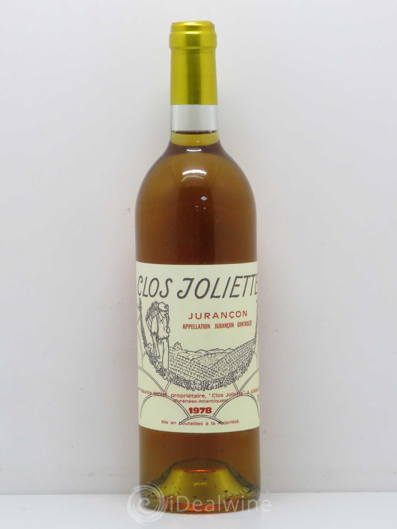Jurançon Clos Joliette 1978 - Lotto di 1 bottiglia - 0