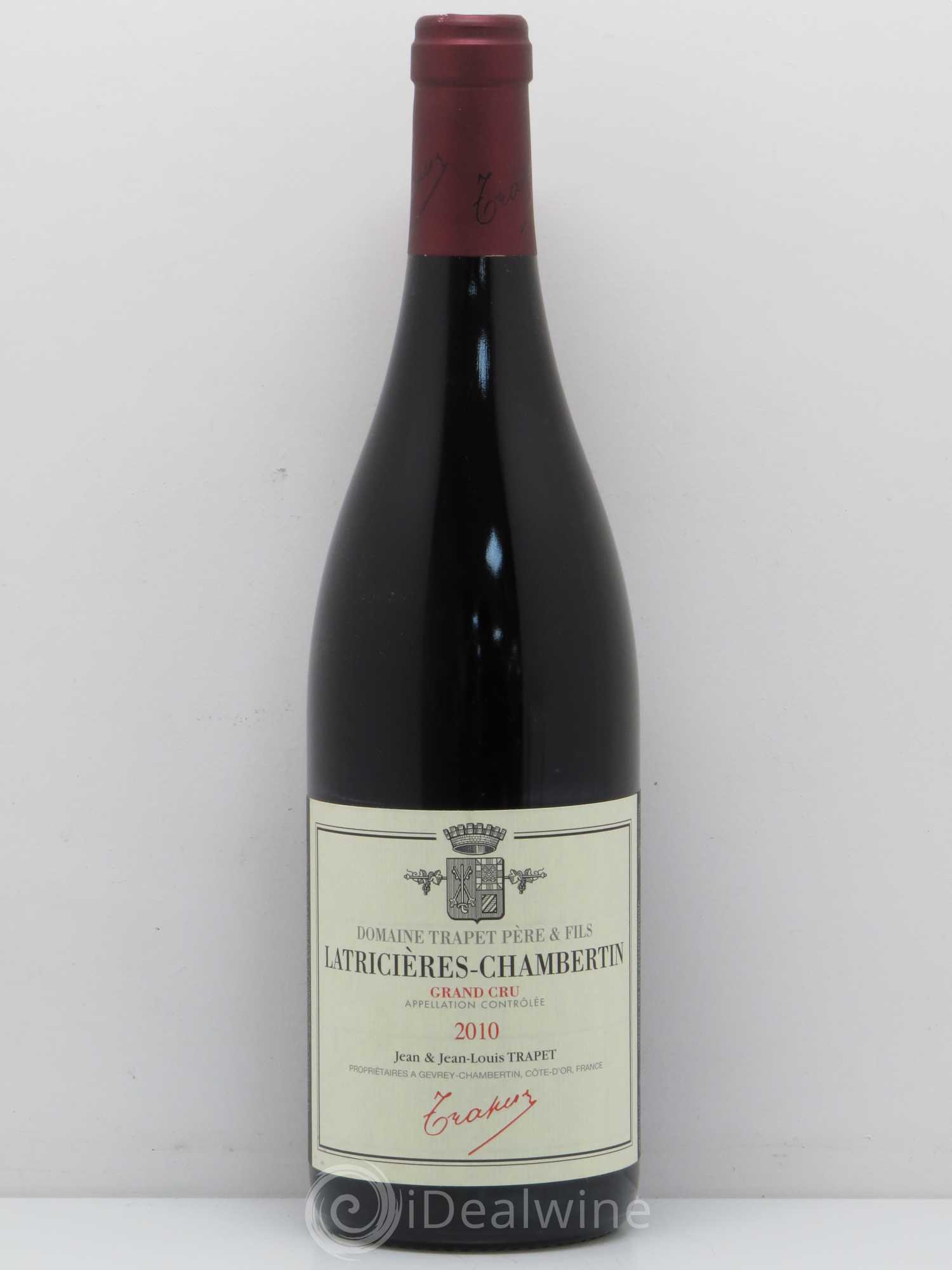 Latricières-Chambertin Grand Cru Domaine Trapet 2010 - Lot de 1 bouteille - 0