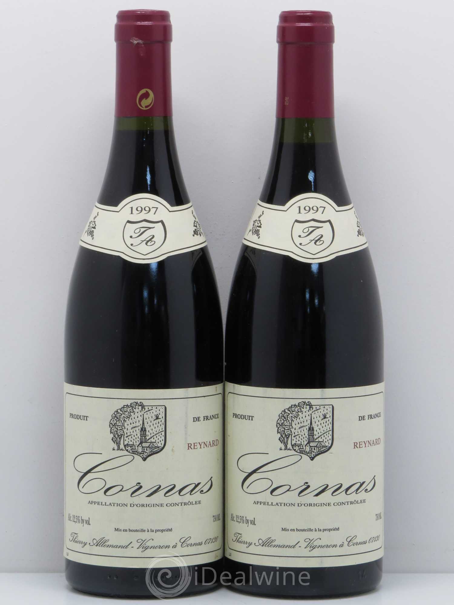 Cornas Reynard Thierry Allemand 1997 - Lot de 2 bouteilles - 0