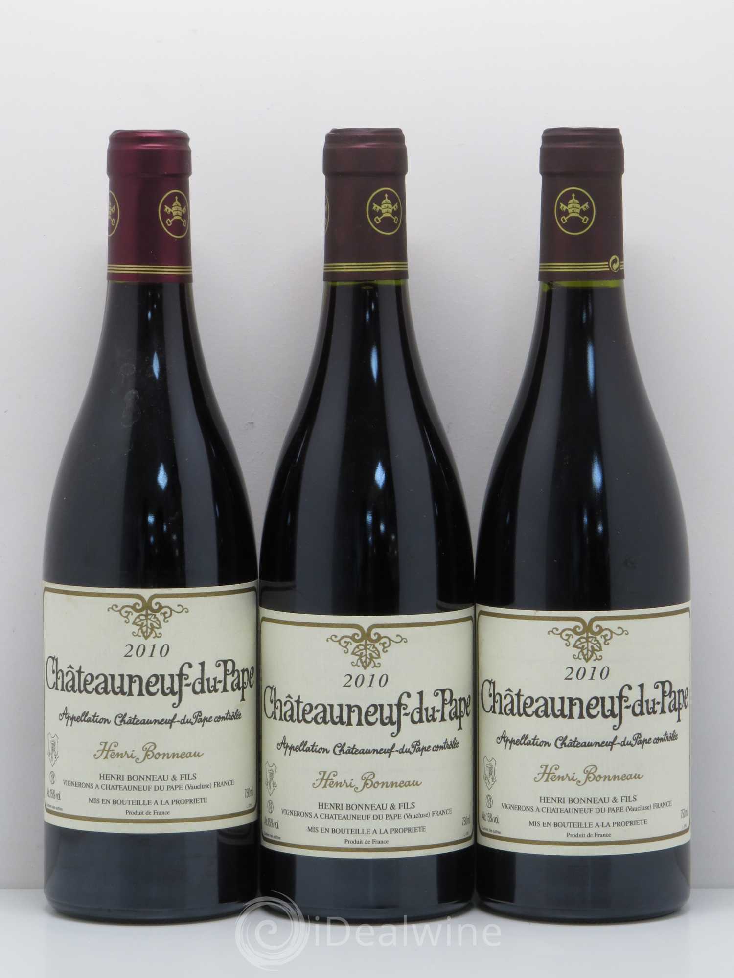 Châteauneuf-du-Pape Henri Bonneau Henri Bonneau & Fils 2010 - Lot de 3 bouteilles - 0