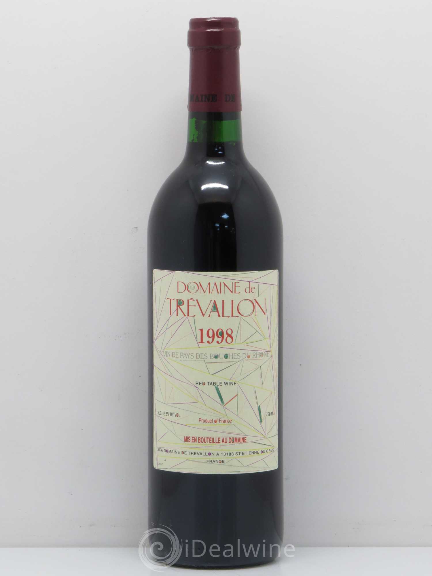 VDP Bouches du Rhône Trévallon (Domaine de) Eloi Dürrbach 1998 - Lot de 1 bouteille - 0
