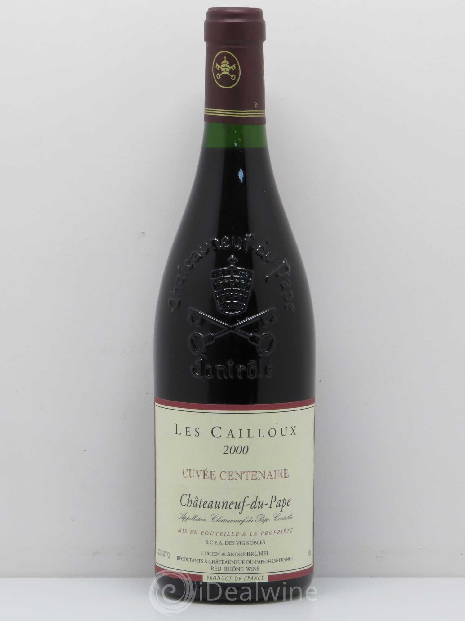 Châteauneuf-du-Pape Les Cailloux Cuvée Centenaire André Brunel 2000 - Lot de 1 bouteille - 0
