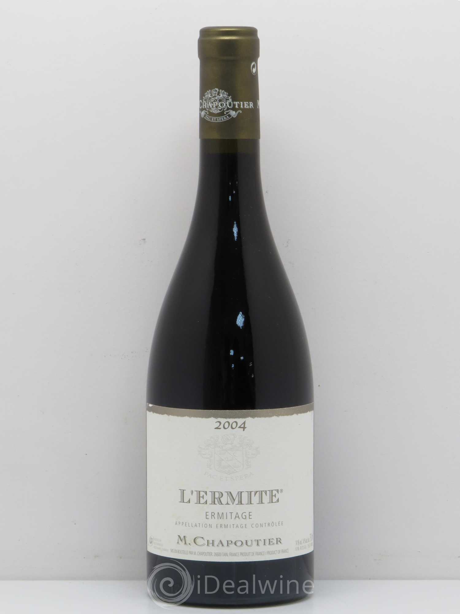 Hermitage Ermitage l'Ermite Chapoutier 2004 - Lot de 1 bouteille - 0