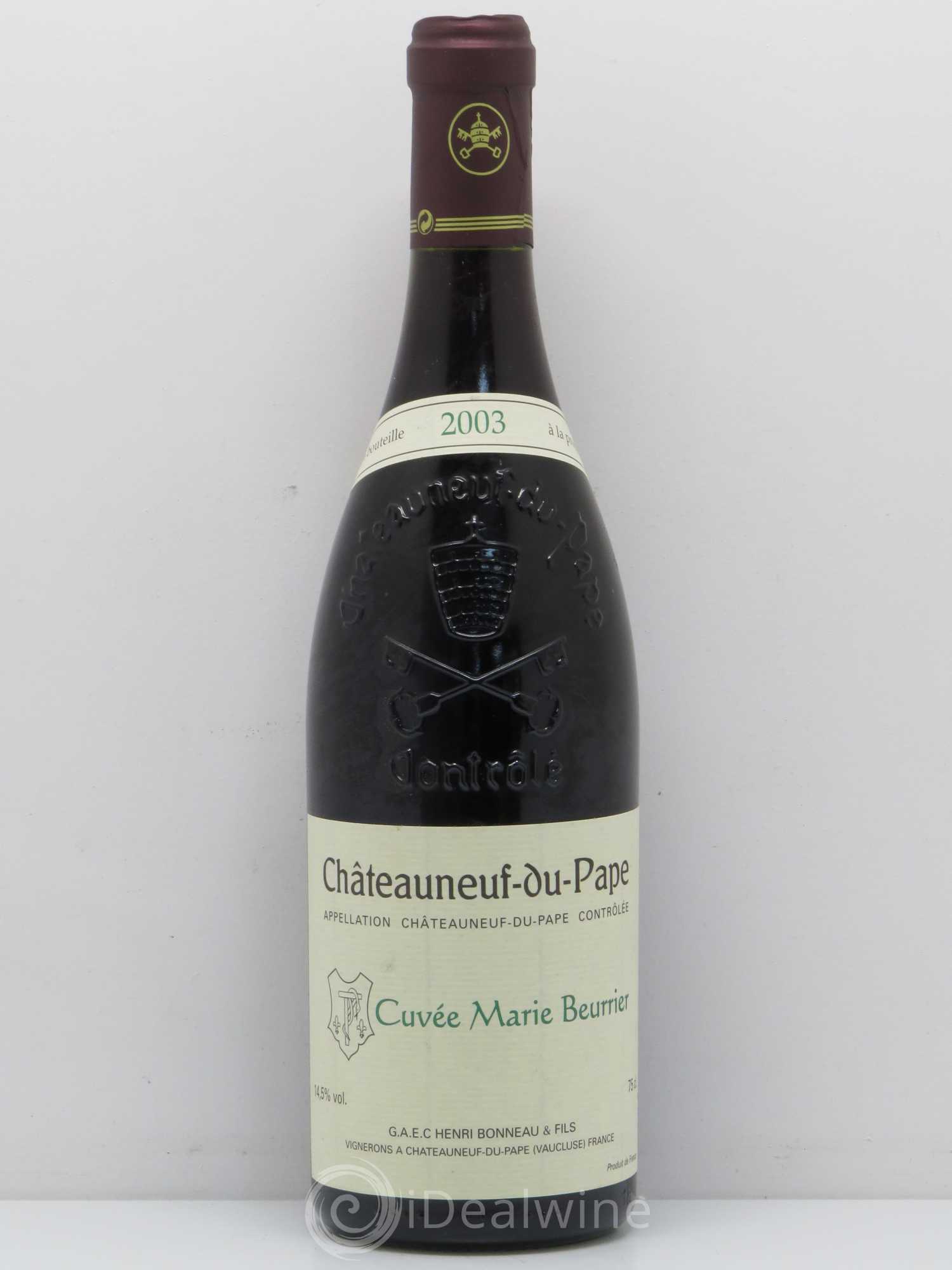 Châteauneuf-du-Pape Marie Beurrier Henri Bonneau & Fils 2003 - Lot de 1 bouteille - 0