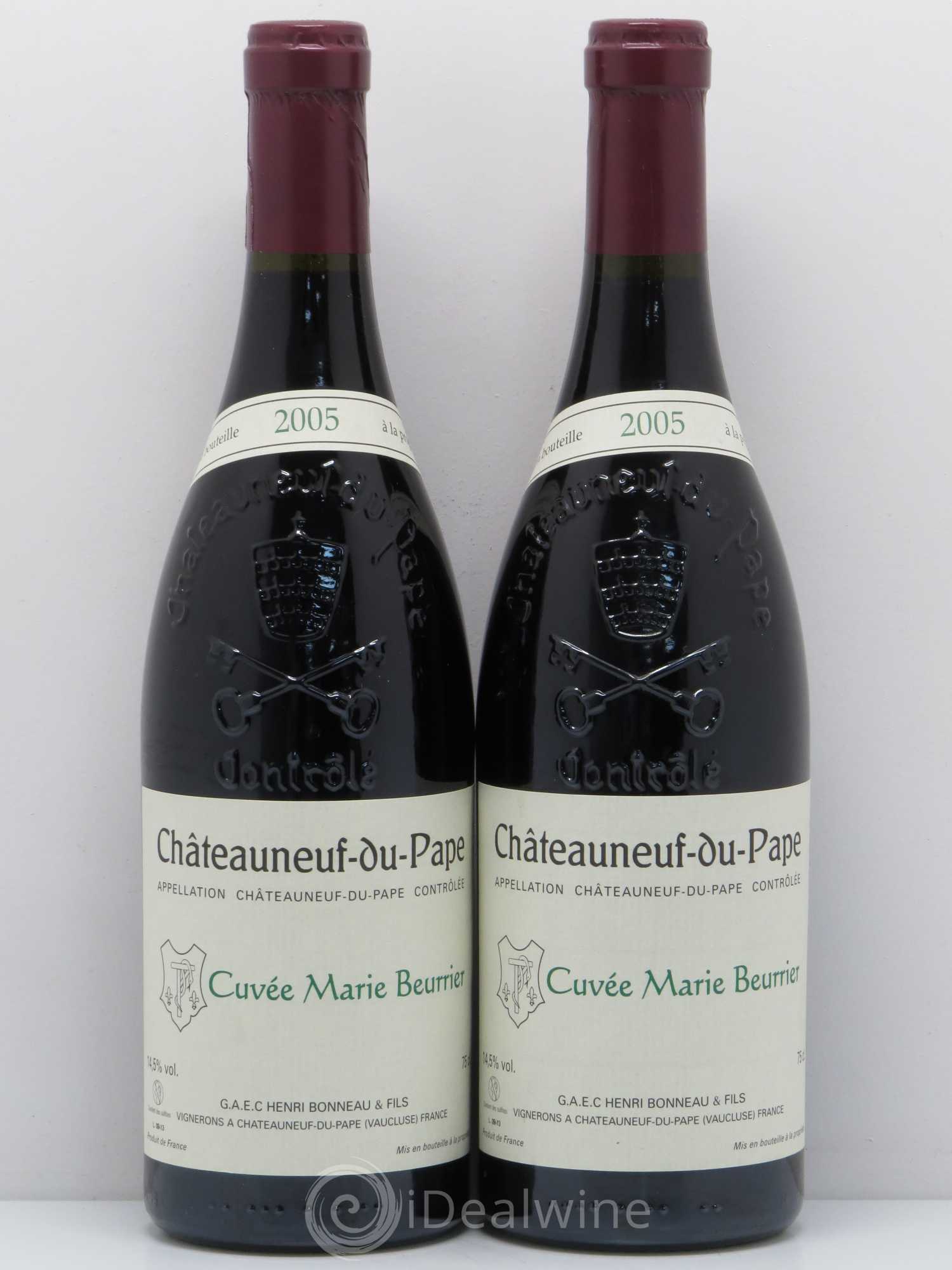 Châteauneuf-du-Pape Marie Beurrier Henri Bonneau & Fils 2005 - Lot de 2 bouteilles - 0