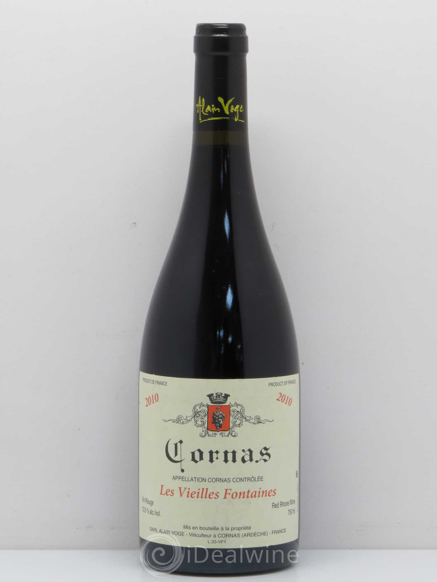 Cornas Les Vieilles Fontaines Alain Voge (Domaine) 2010 - Lot de 1 bouteille - 0