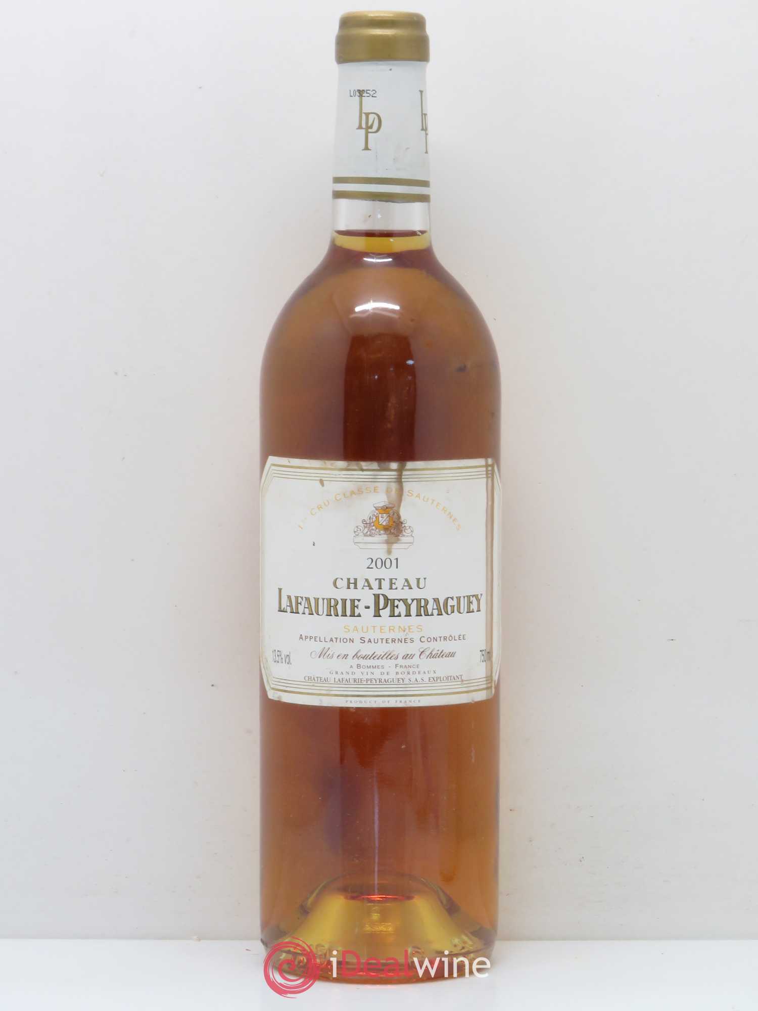 Château Lafaurie-Peyraguey 1er Grand Cru Classé 2001 - Lotto di 1 bottiglia - 0