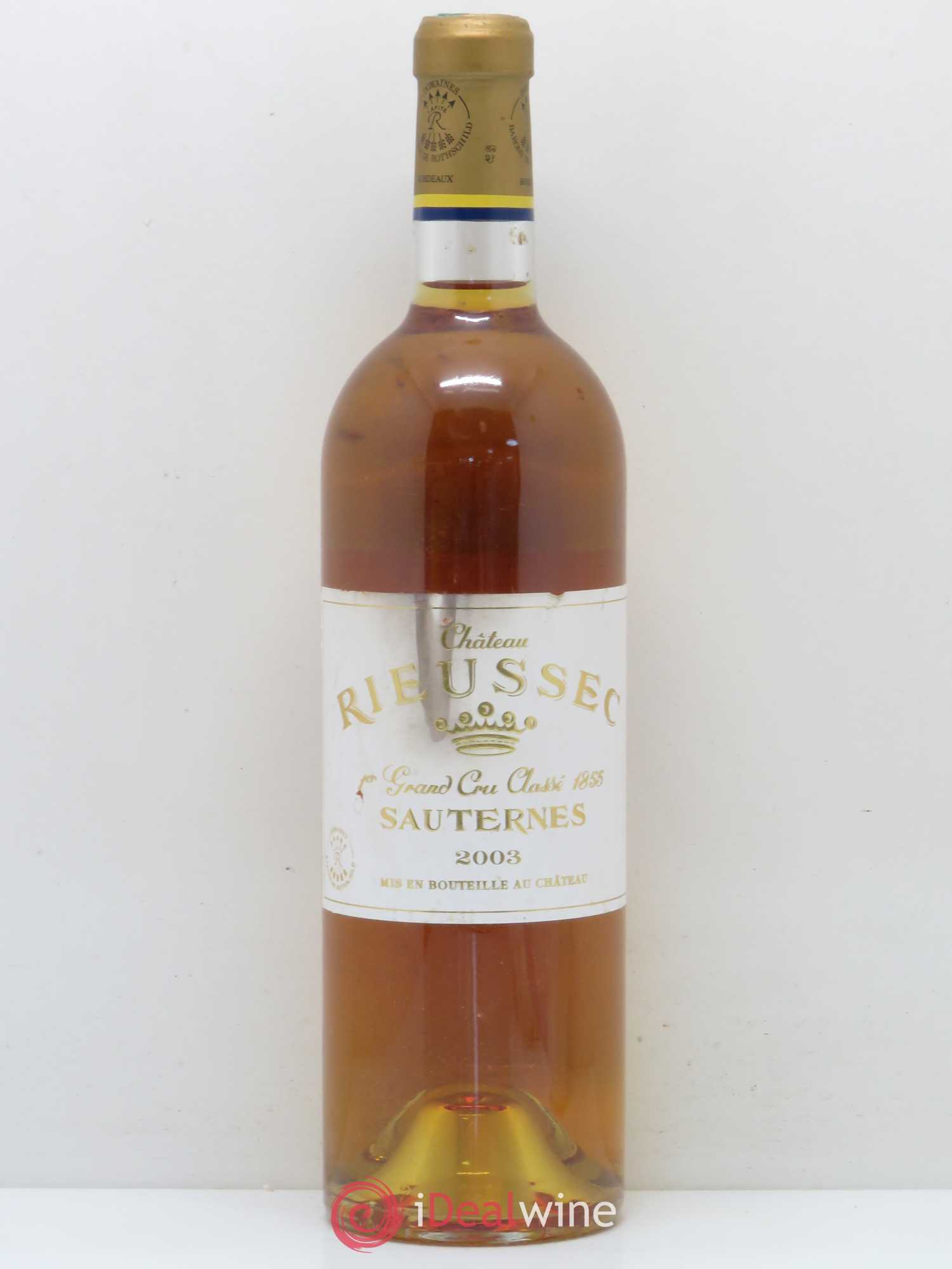 Château Rieussec 1er Grand Cru Classé 2003 - Posten von 1 Flasche - 0
