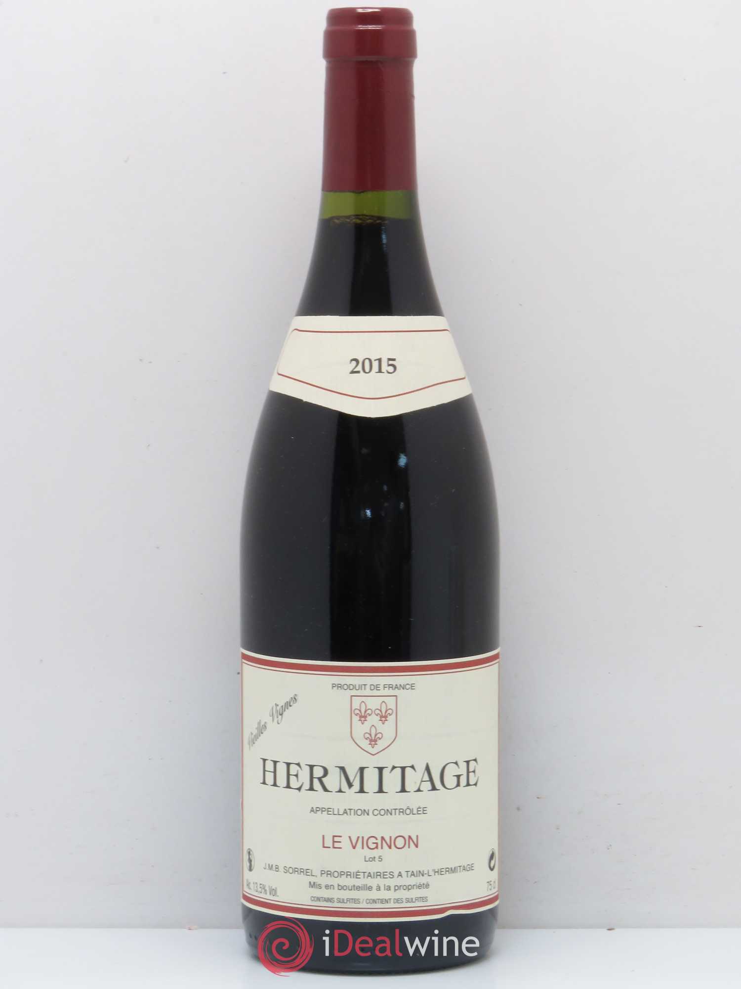 Hermitage Le Vignon vieilles vignes Jean Michel Sorrel 2015 - Posten von 1 Flasche - 0