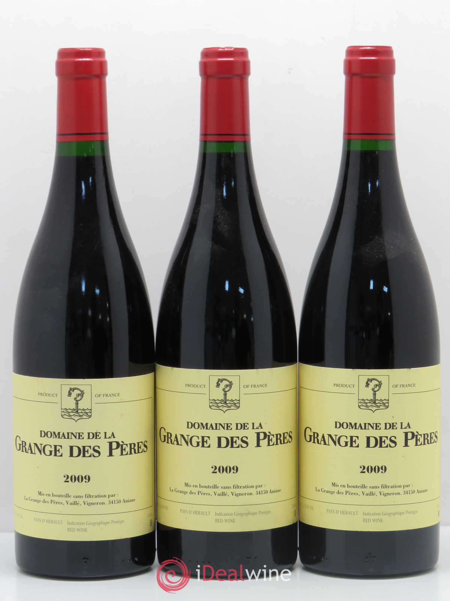 Pays d'Hérault Grange des Pères Laurent Vaillé 2009 - Lot de 3 bouteilles - 0