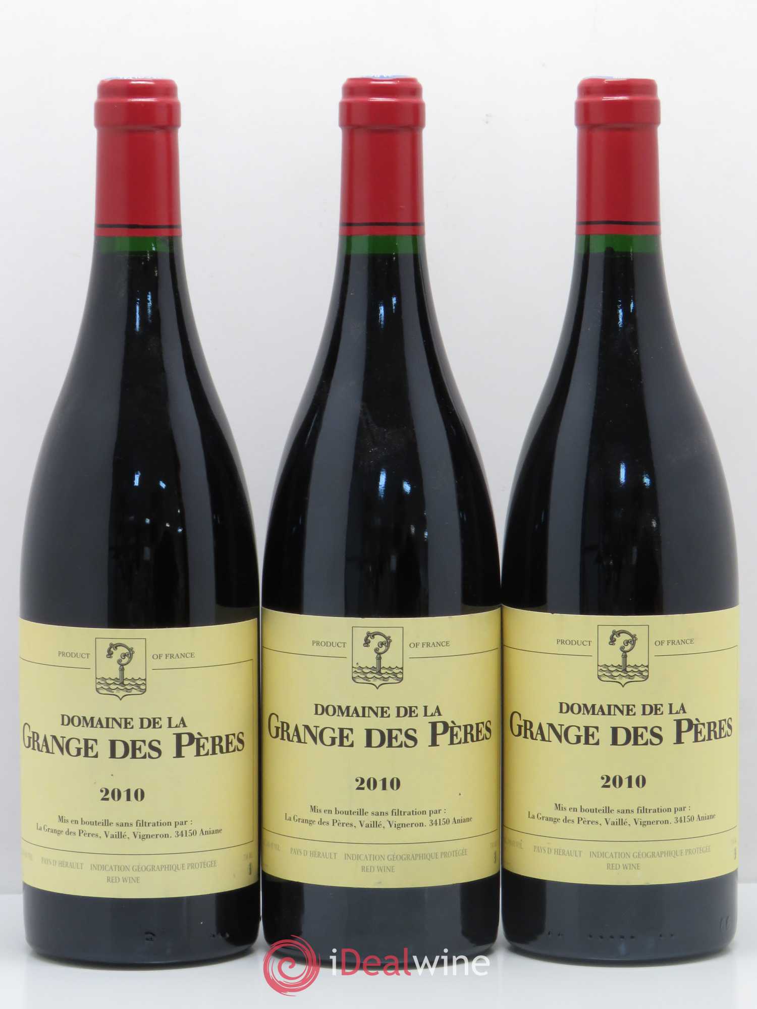 Pays d'Hérault Grange des Pères Laurent Vaillé 2010 - Lot de 3 bouteilles - 0