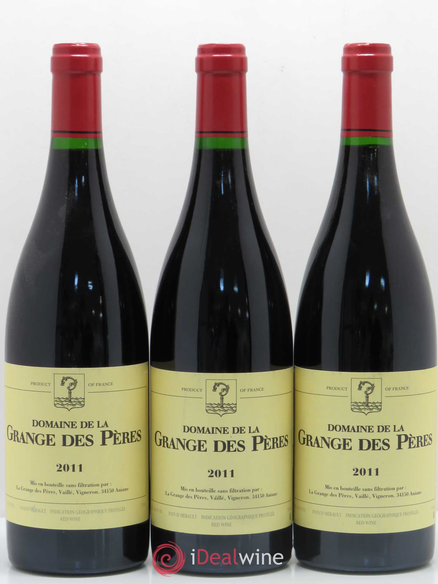 Pays d'Hérault Grange des Pères Laurent Vaillé 2011 - Lot de 3 bouteilles - 0