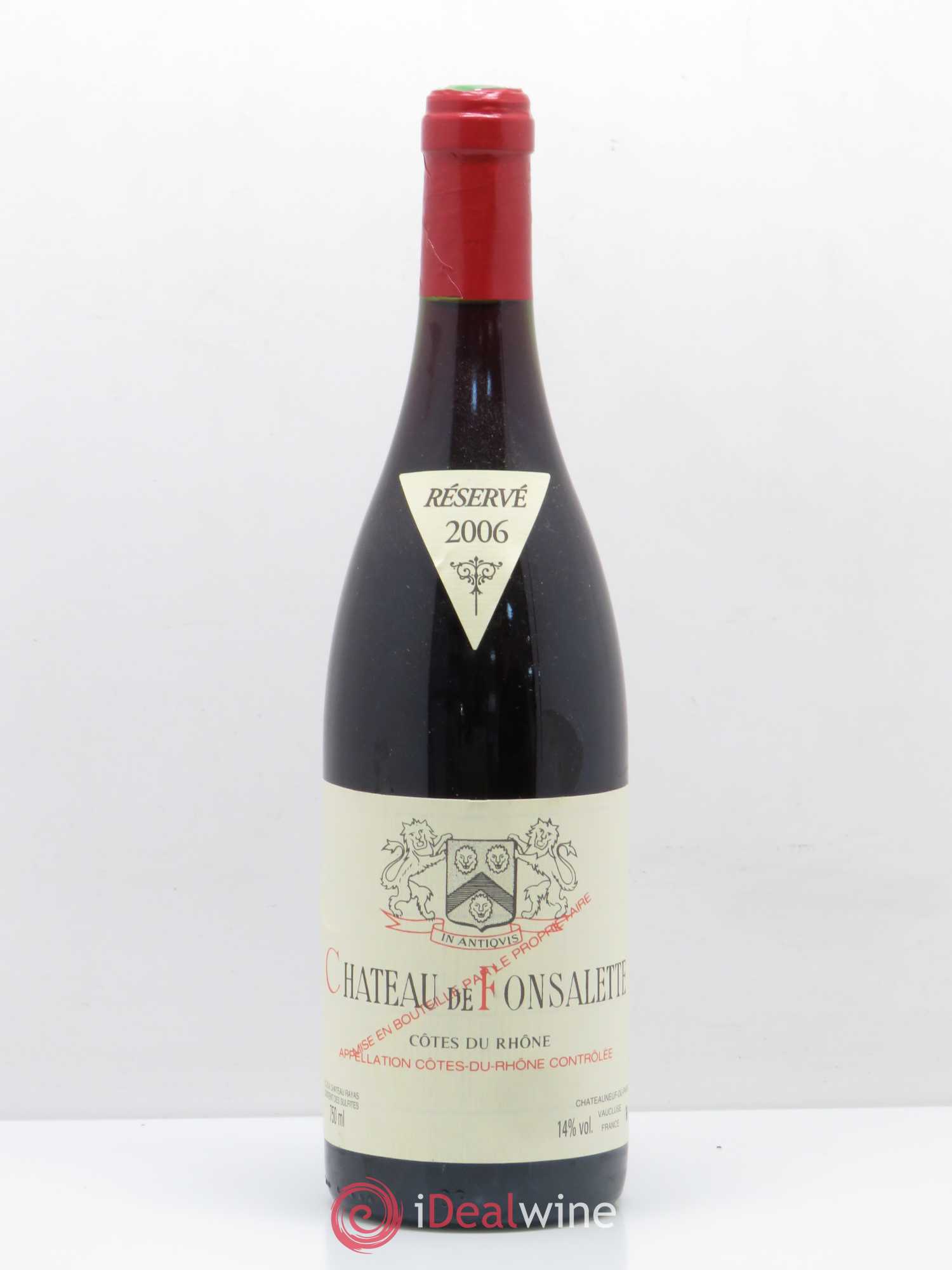Côtes-du-Rhône Château de Fonsalette Emmanuel Reynaud 2006 - Lot de 1 bouteille - 0