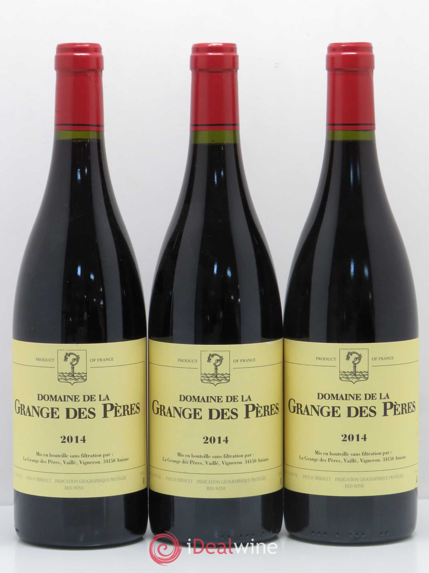 Pays d'Hérault Grange des Pères Laurent Vaillé 2014 - Lot de 3 bouteilles - 0