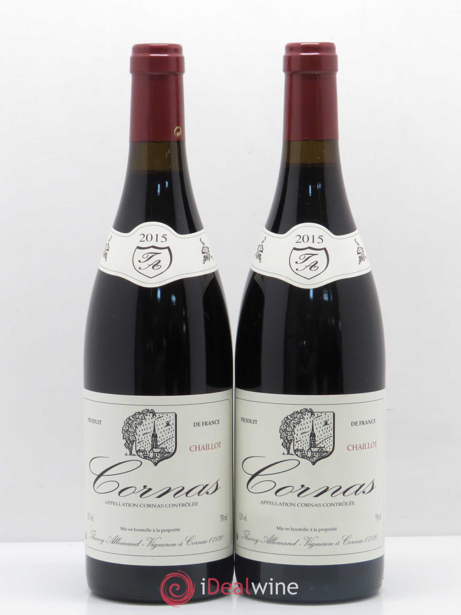 Cornas Chaillot Thierry Allemand 2015 - Lot de 2 bouteilles - 0