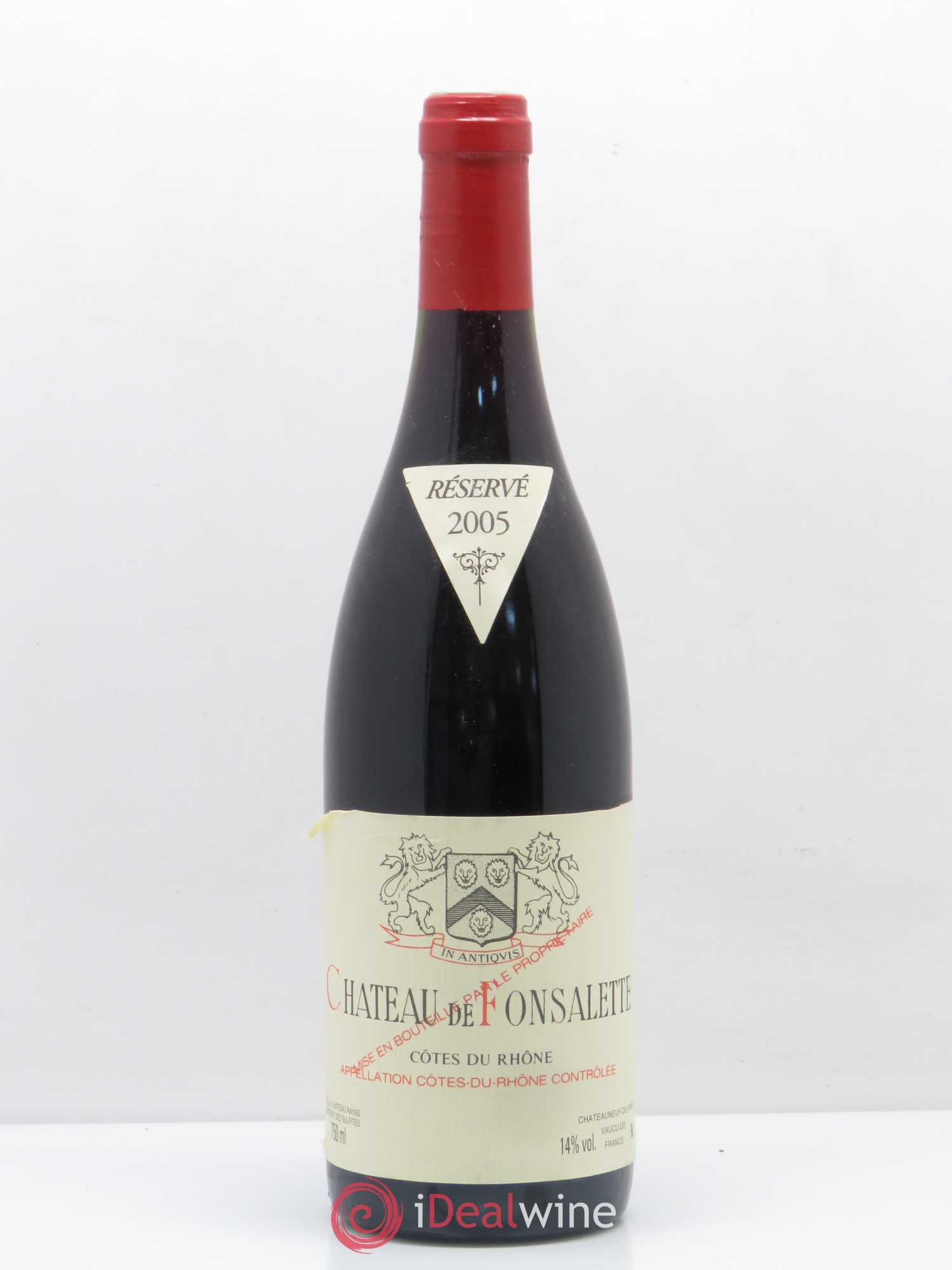 Côtes-du-Rhône Château de Fonsalette Emmanuel Reynaud 2005 - Lot de 1 bouteille - 0