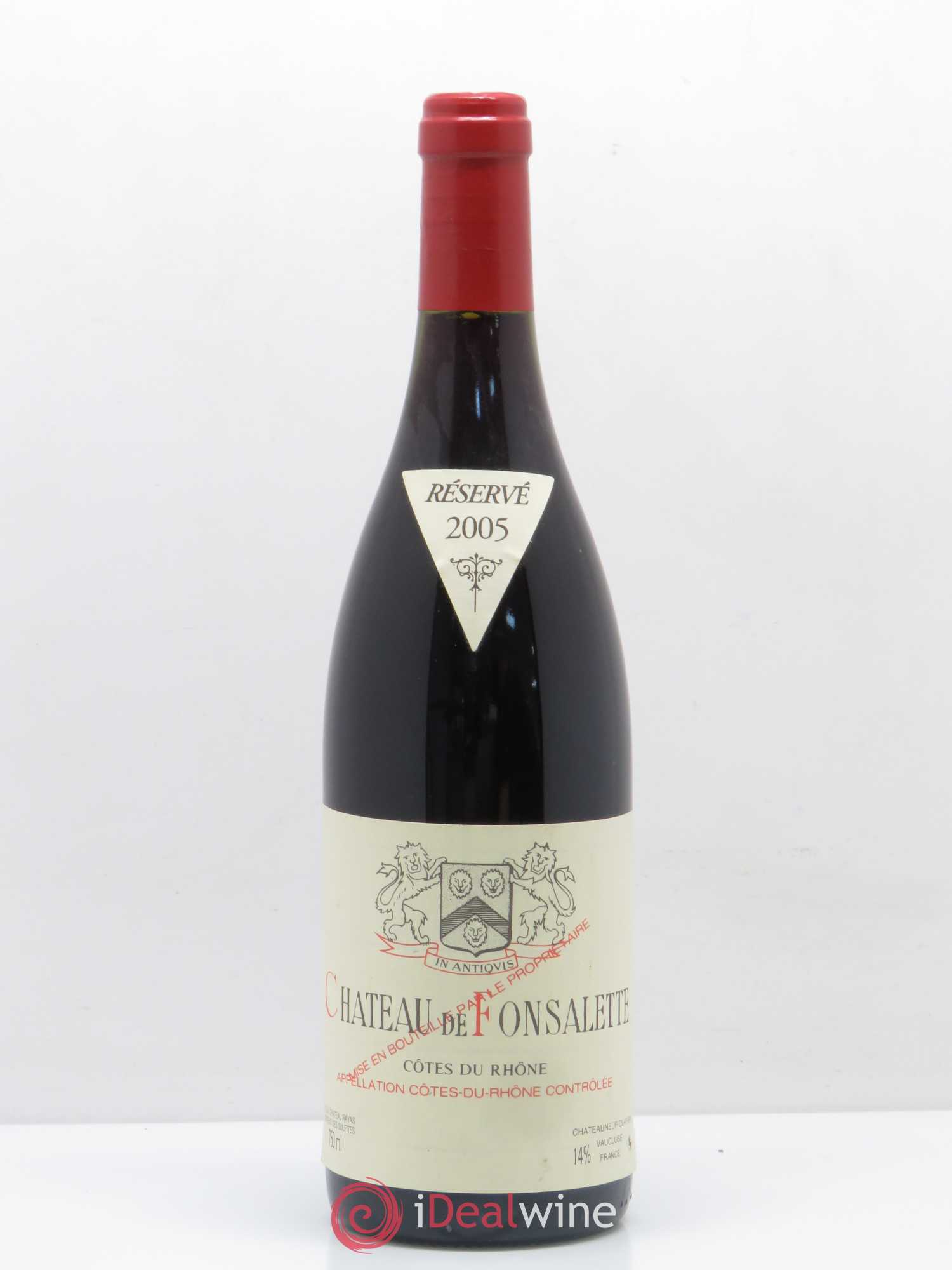 Côtes-du-Rhône Château de Fonsalette Emmanuel Reynaud 2005 - Lot de 1 bouteille - 0