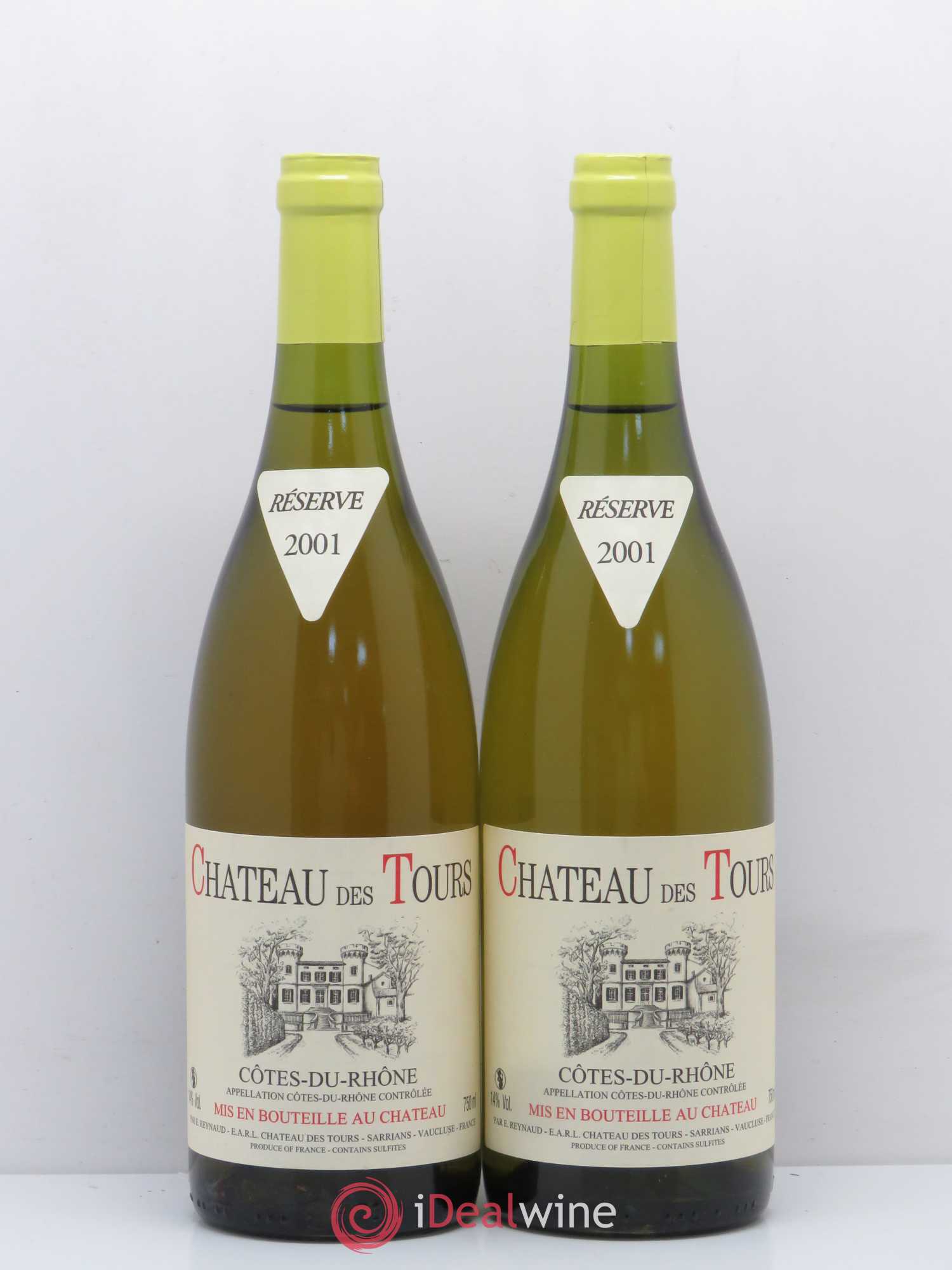 Côtes-du-Rhône Château des Tours Emmanuel Reynaud 2001 - Lot de 2 bouteilles - 0